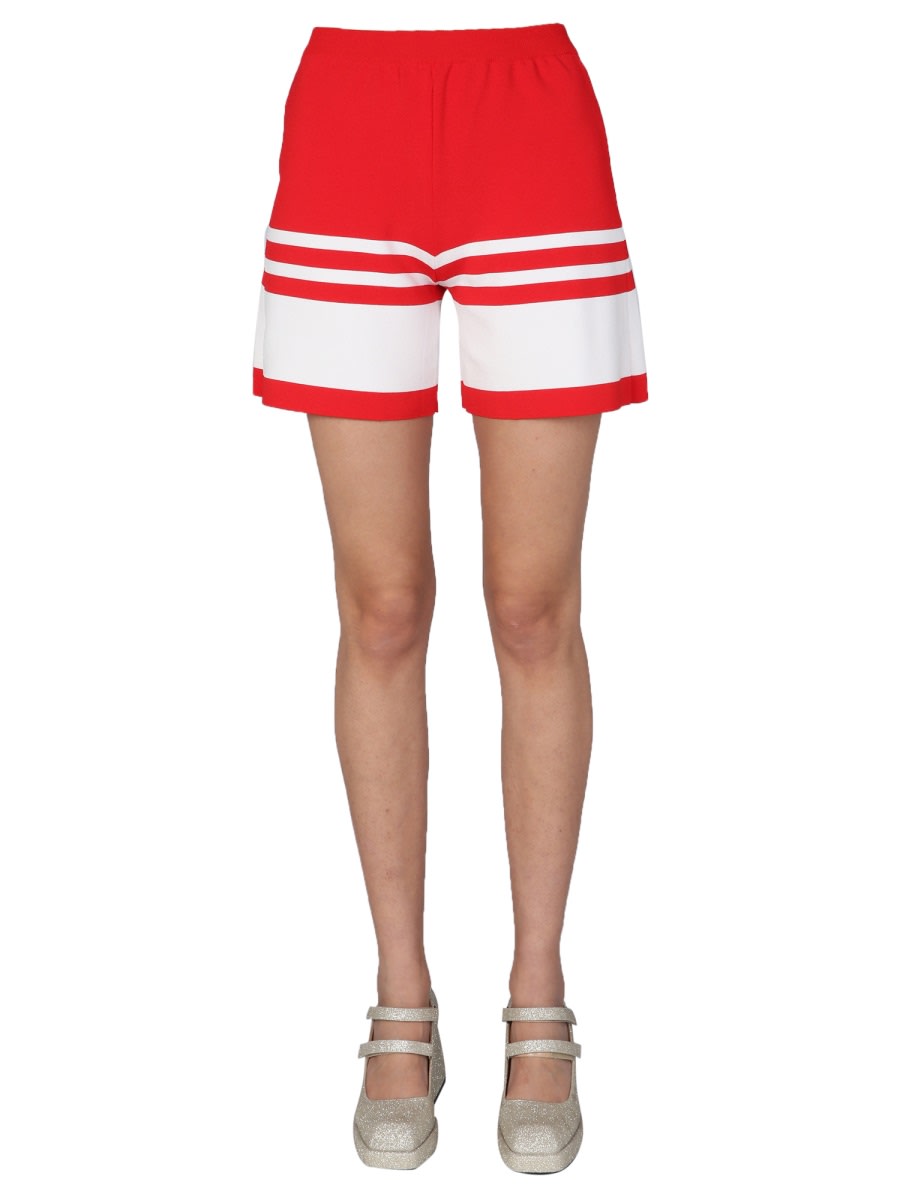 Shop Boutique Moschino Sailor Mood Shorts In Red
