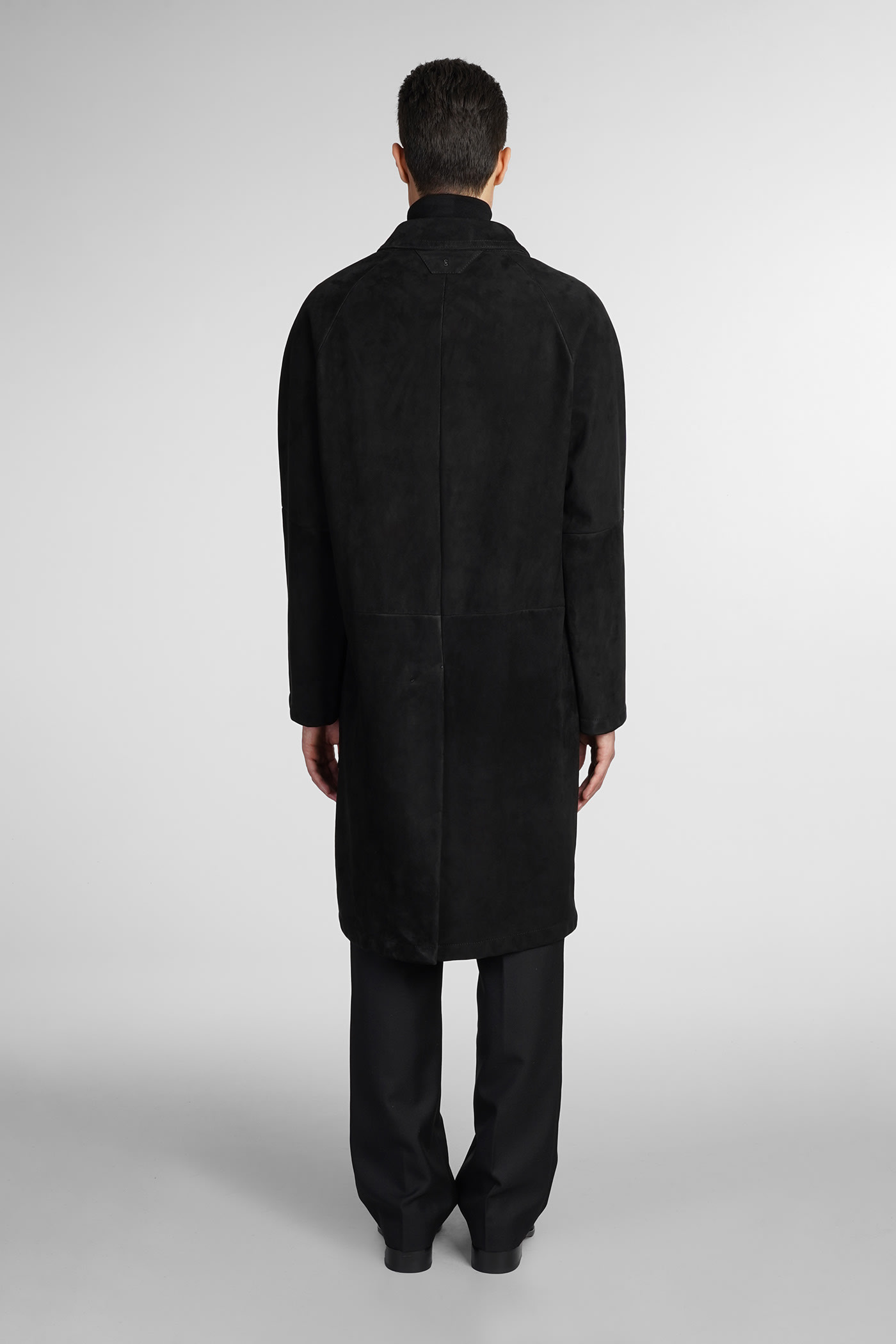 Shop Salvatore Santoro Coat In Black Leather