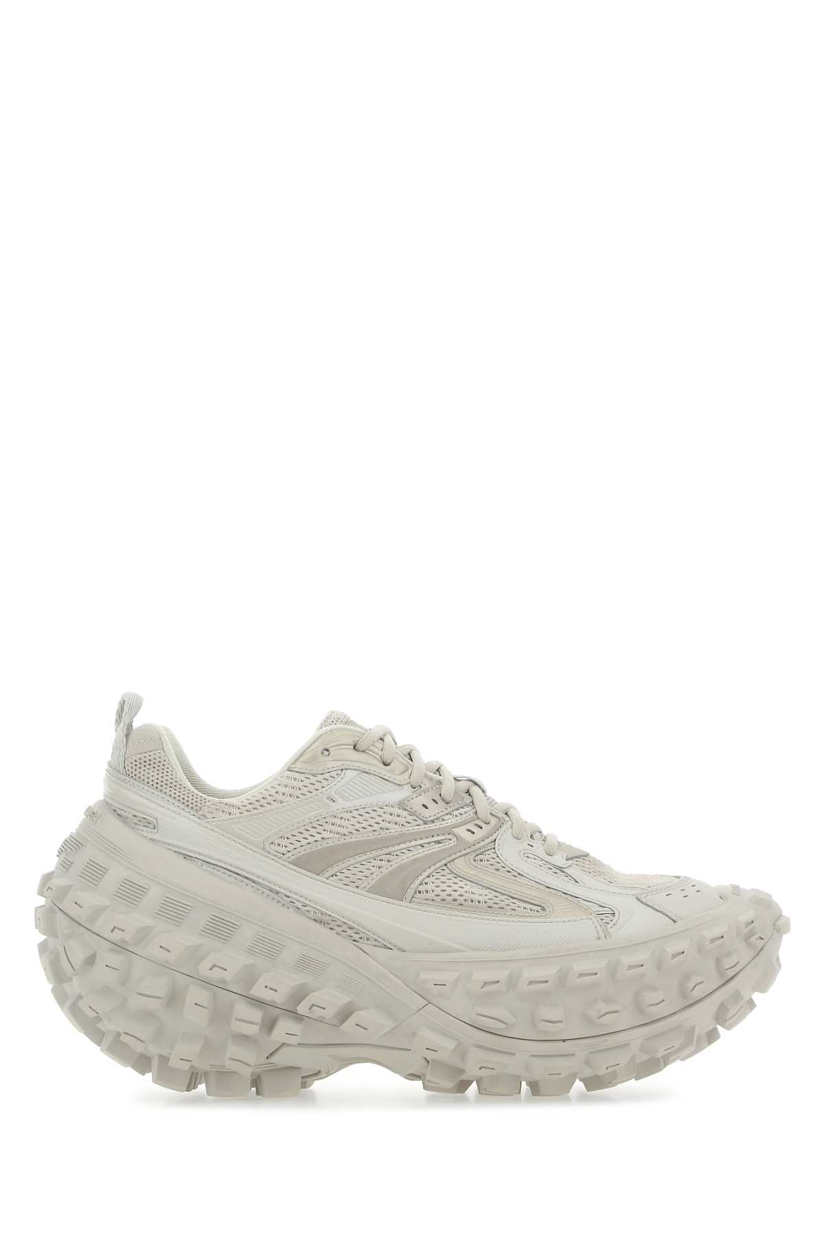 Shop Balenciaga Sand Nylon And Mesh Bouncer Sneakers In 9700