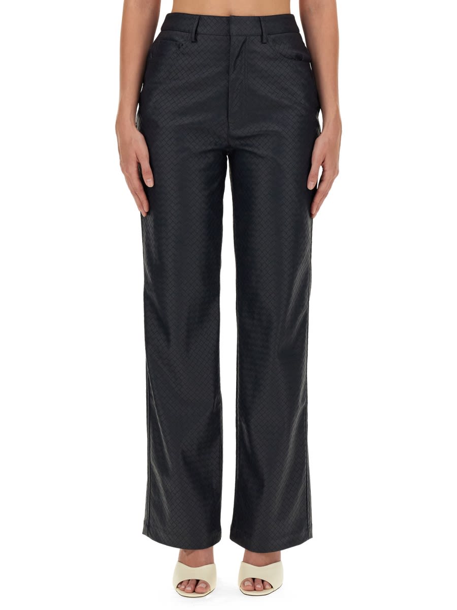 Shop Rotate Birger Christensen Straight Leg Pants In Black