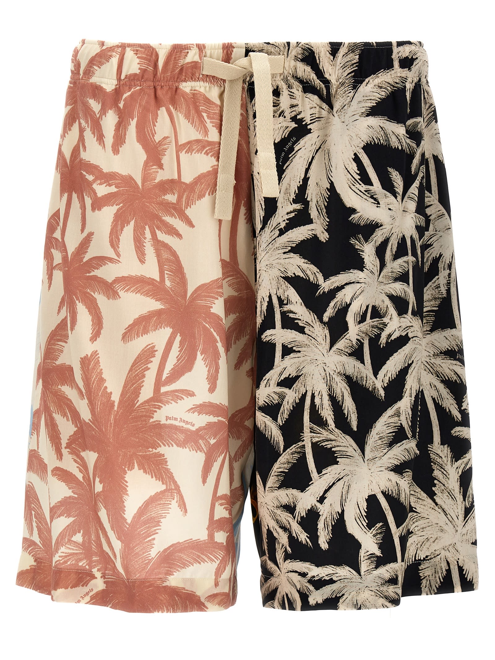 Shop Palm Angels Patchwork Palms Bermuda Shorts In Multicolor