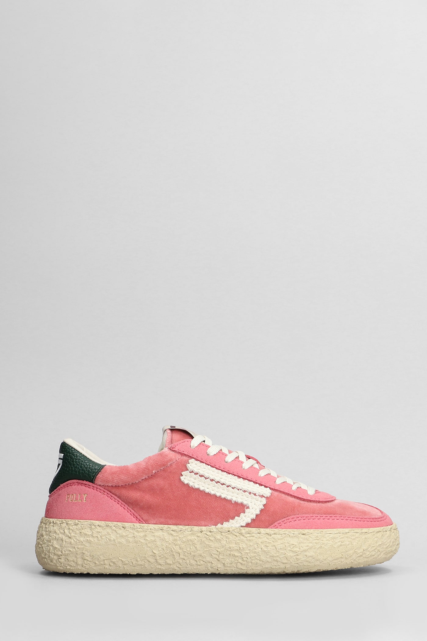 Sneakers In Rose-pink Velvet