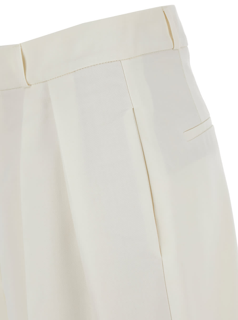 Shop Rohe White Tailored Shorts In Wool Woman