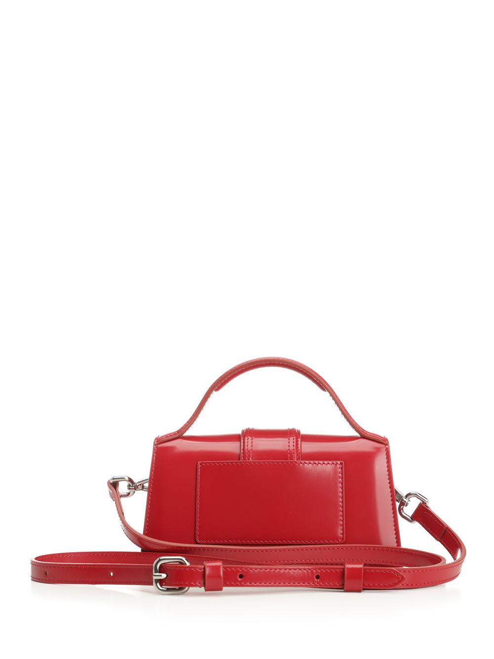 Jacquemus Rectangular Smooth Top Handle Shoulder Bag In Red