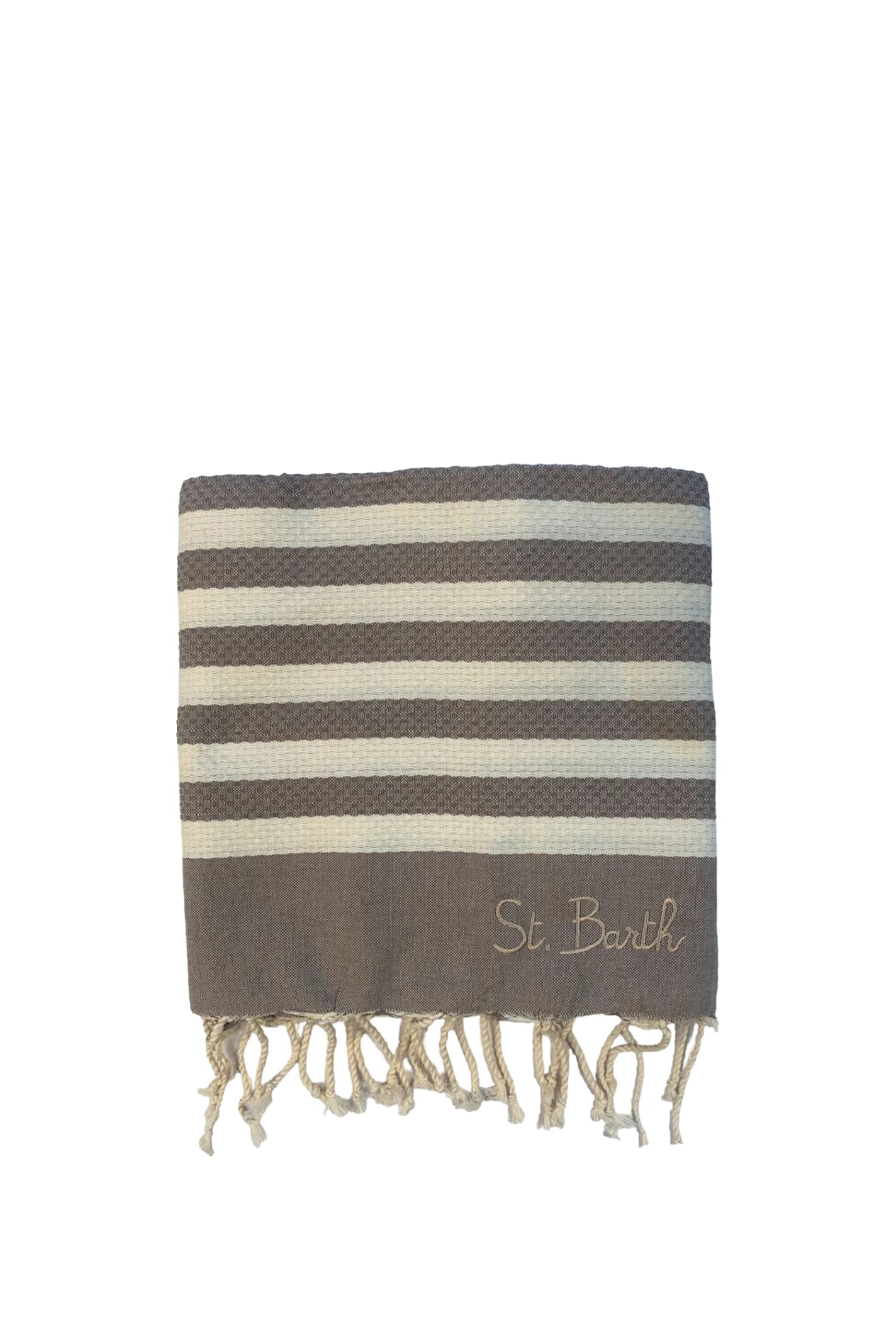 Shop Mc2 Saint Barth Beach Towel In Brown