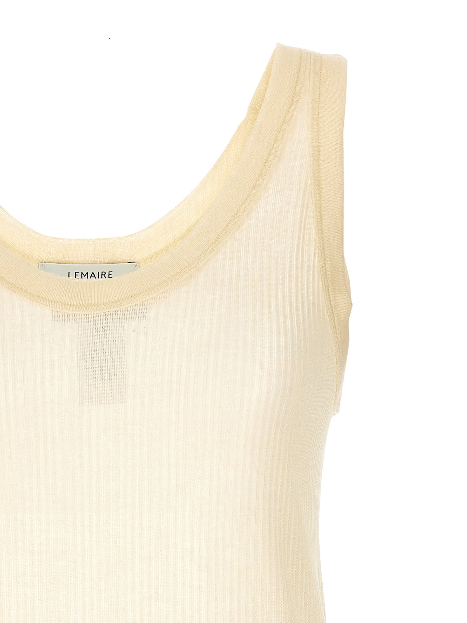 Shop Lemaire Seamless Rib Tank Top In White