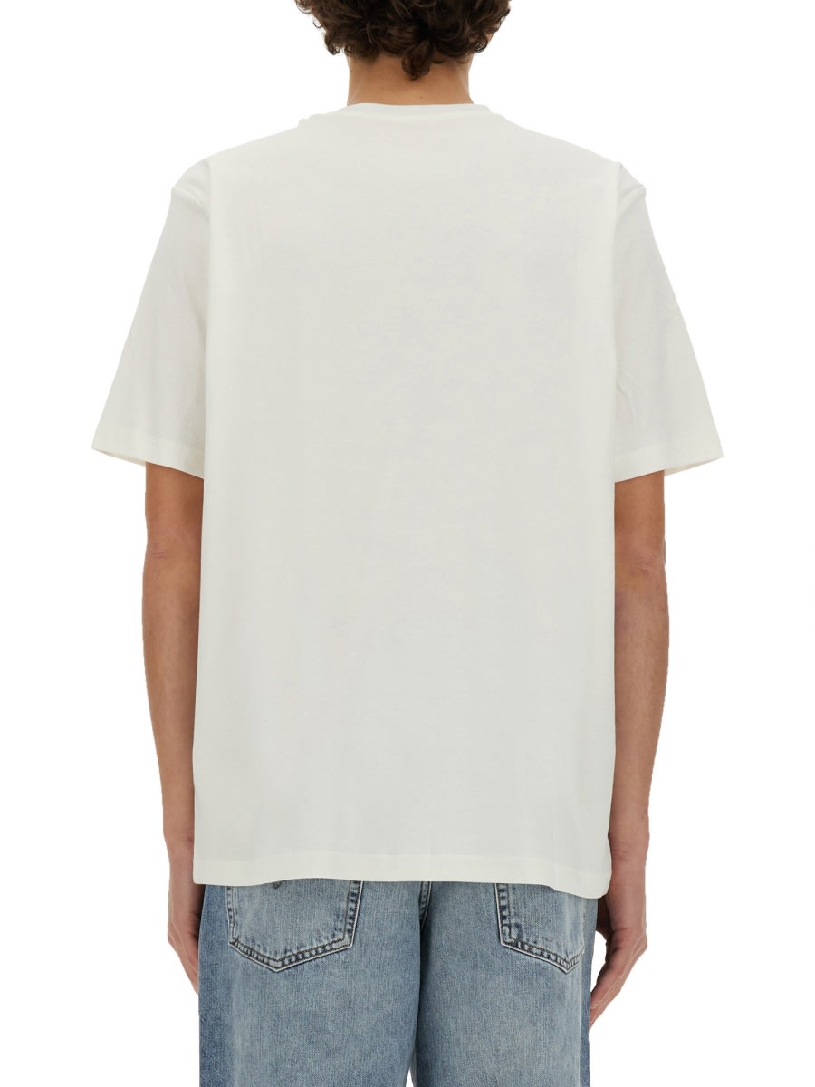 Shop Diesel T-shirt T-just-doval-pj In White