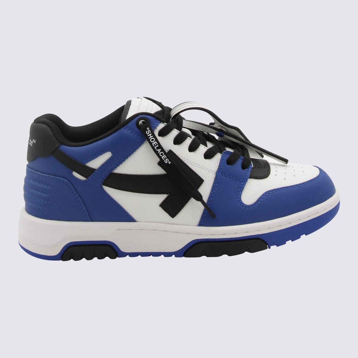 Shop Off-white Blue, Black And White Leather Out Of Office Sneakers