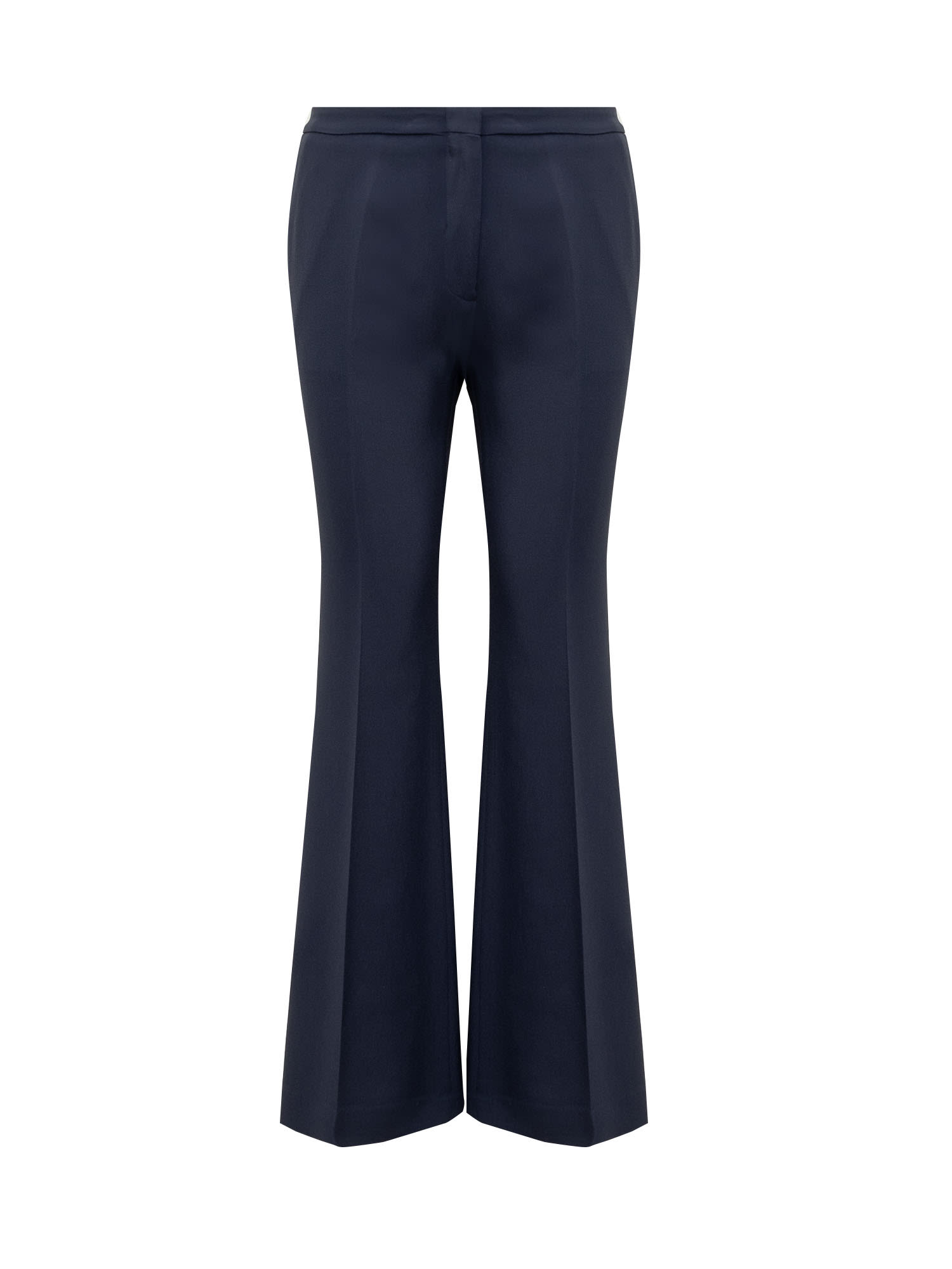 Shop Etro Flared Pants In Blue