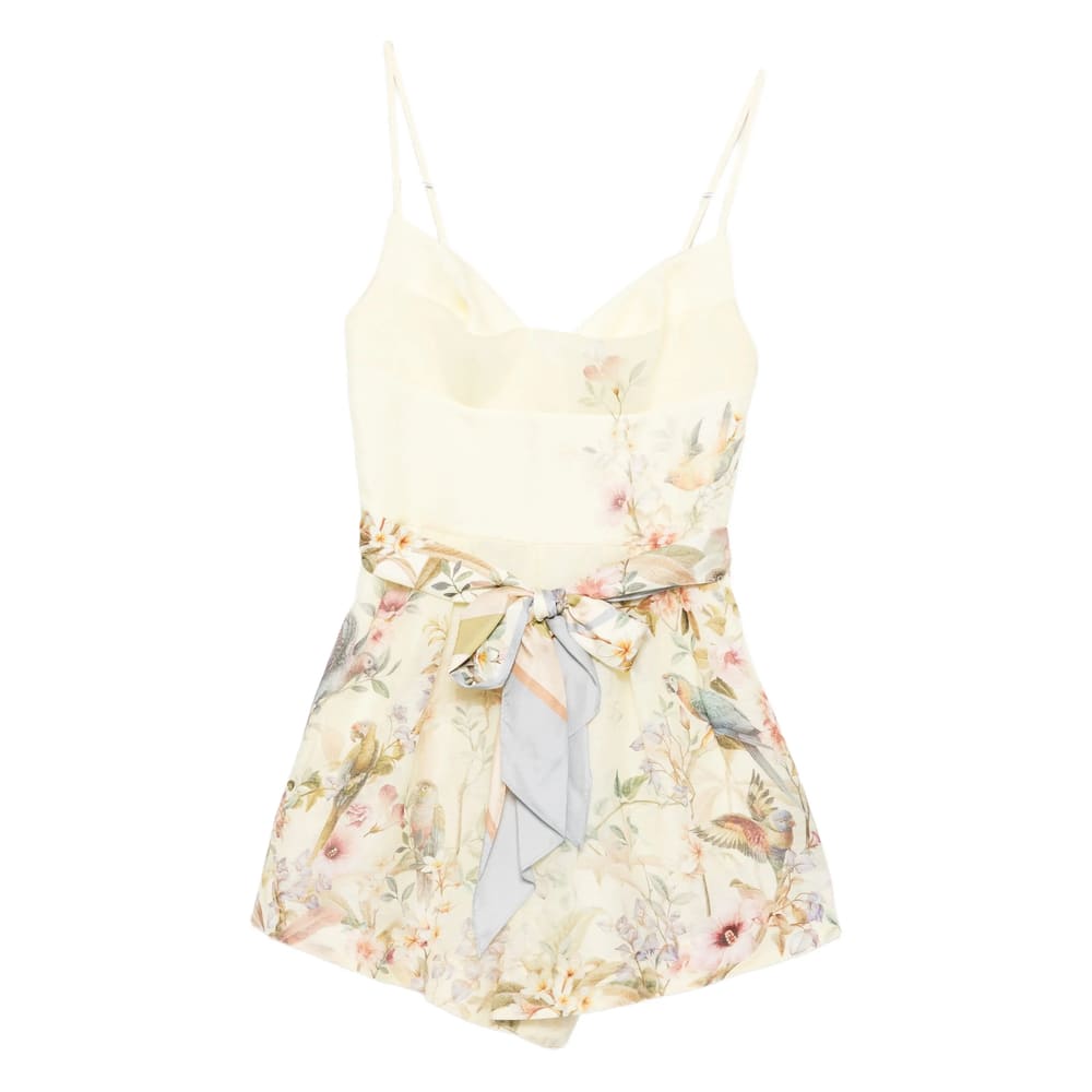 Zimmermann Rebellion Fitted Playsuit In Multi