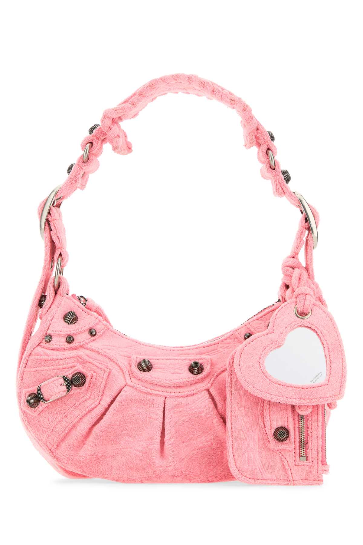Pink Terry Fabric Le Cagole Xs Shoulder Bag