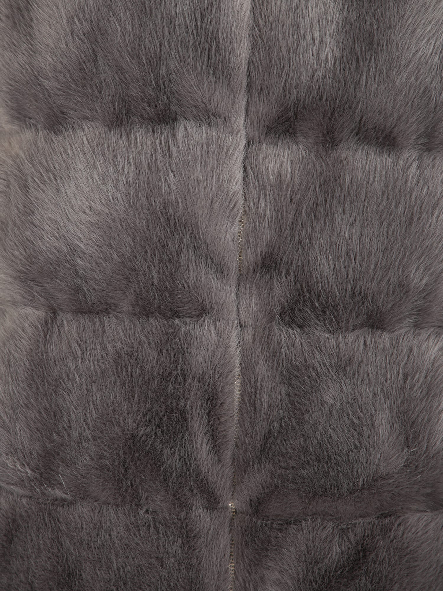 Shop Herno Ashape Fur Grey Down Jacket