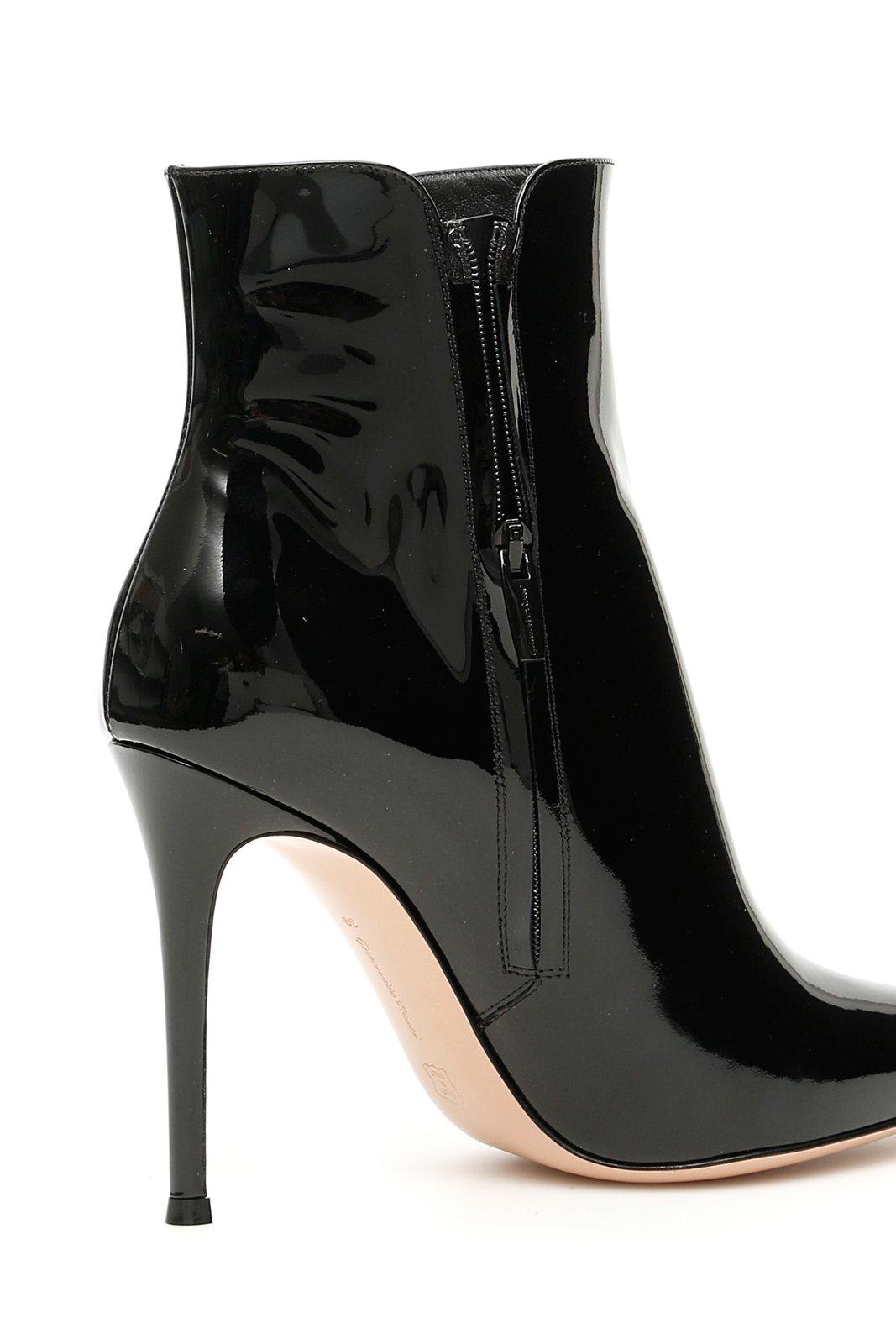 Shop Gianvito Rossi Levy Zip-up Boots In Black
