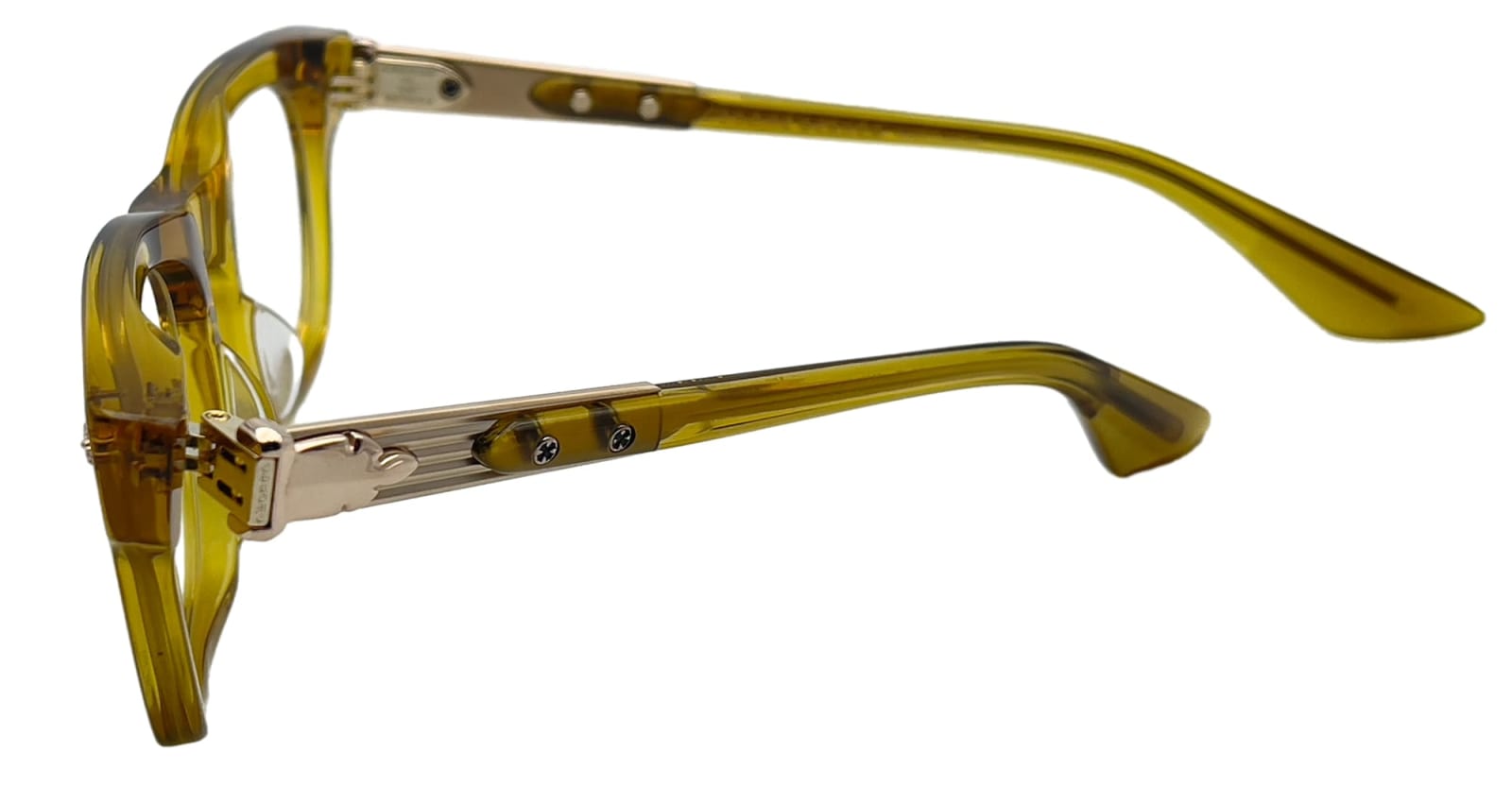 Shop Chrome Hearts Baggins - Malt Rx Glasses In Yellow