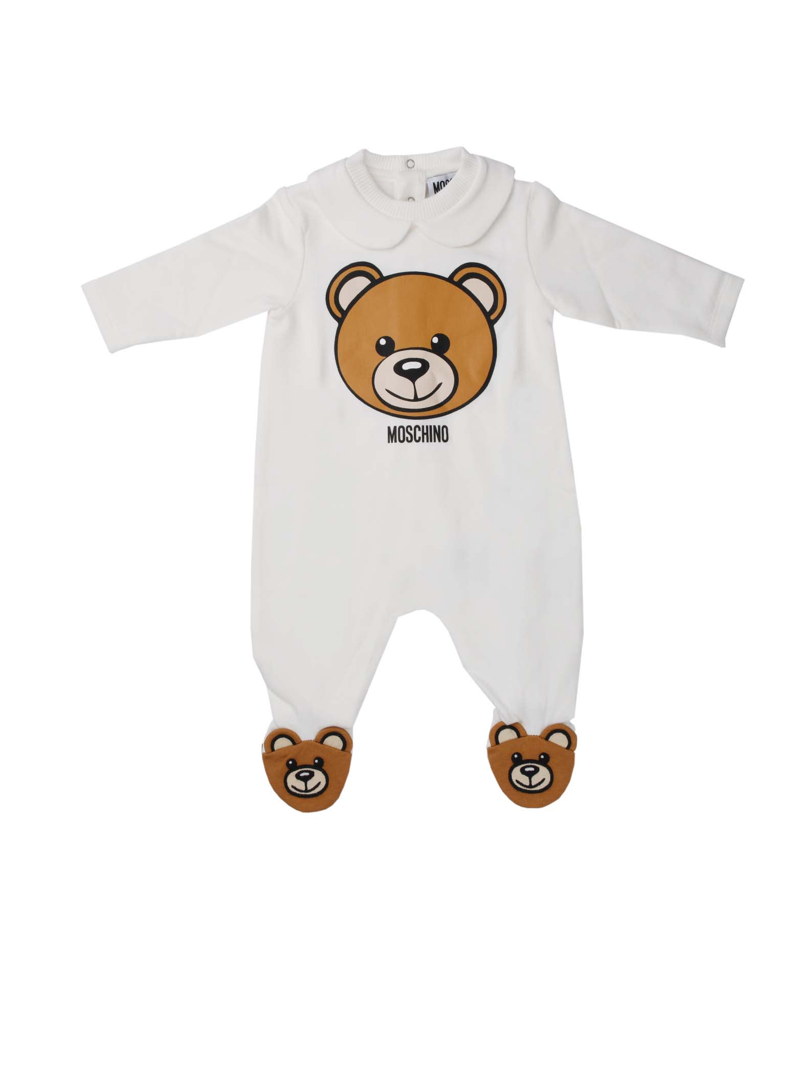 Moschino Cream Jumpsuit With Bear