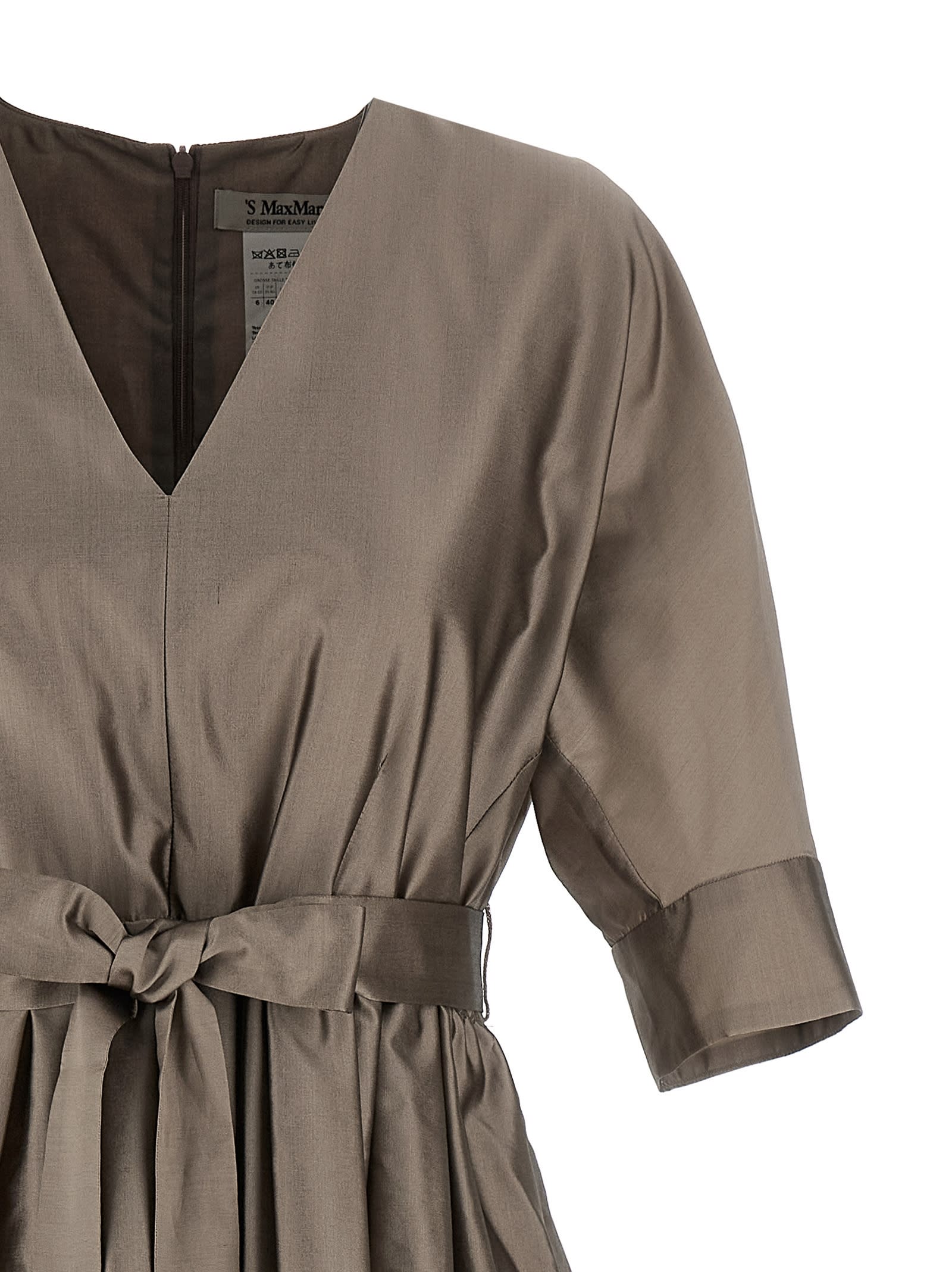 's Max Mara Viola Satin Midi Dress In Gray