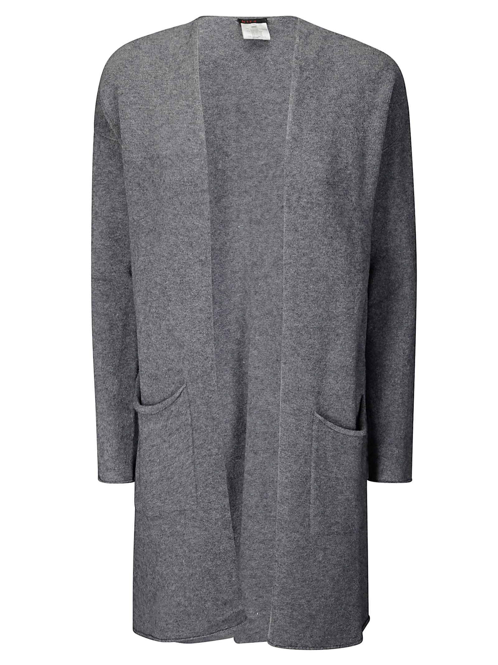 Long Open Cardigan With Pockets