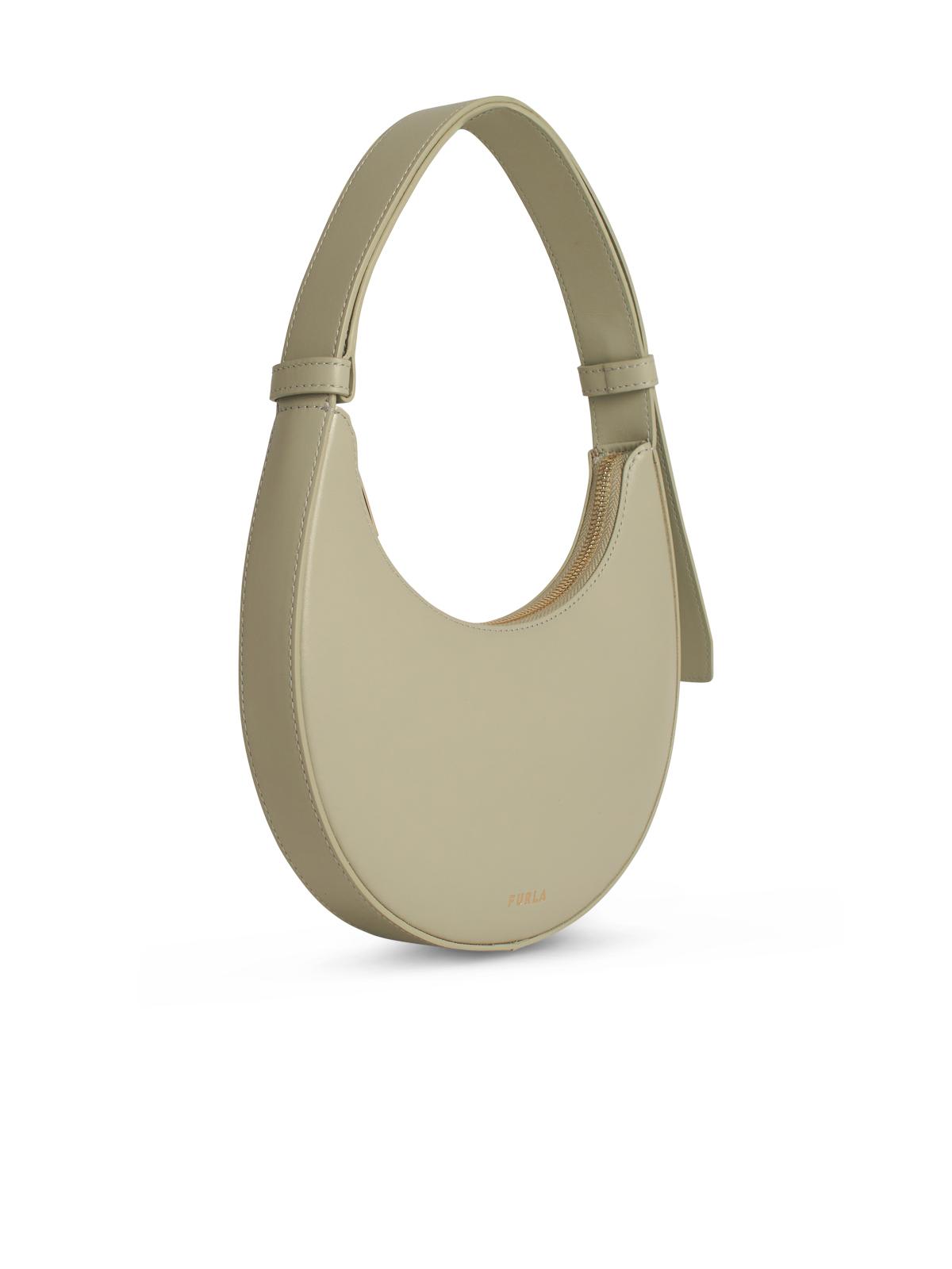 Furla Delizia Crescent-shape Shoulder Bag In Green
