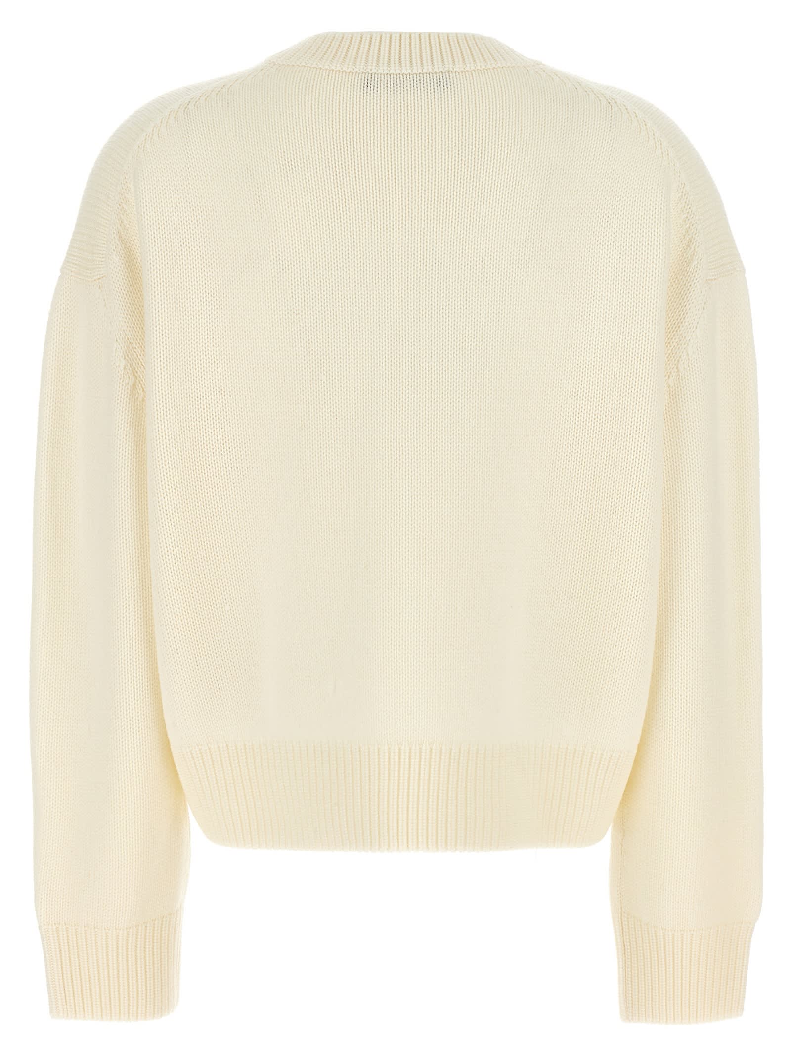 Shop Fabiana Filippi Crewneck Sweater In White