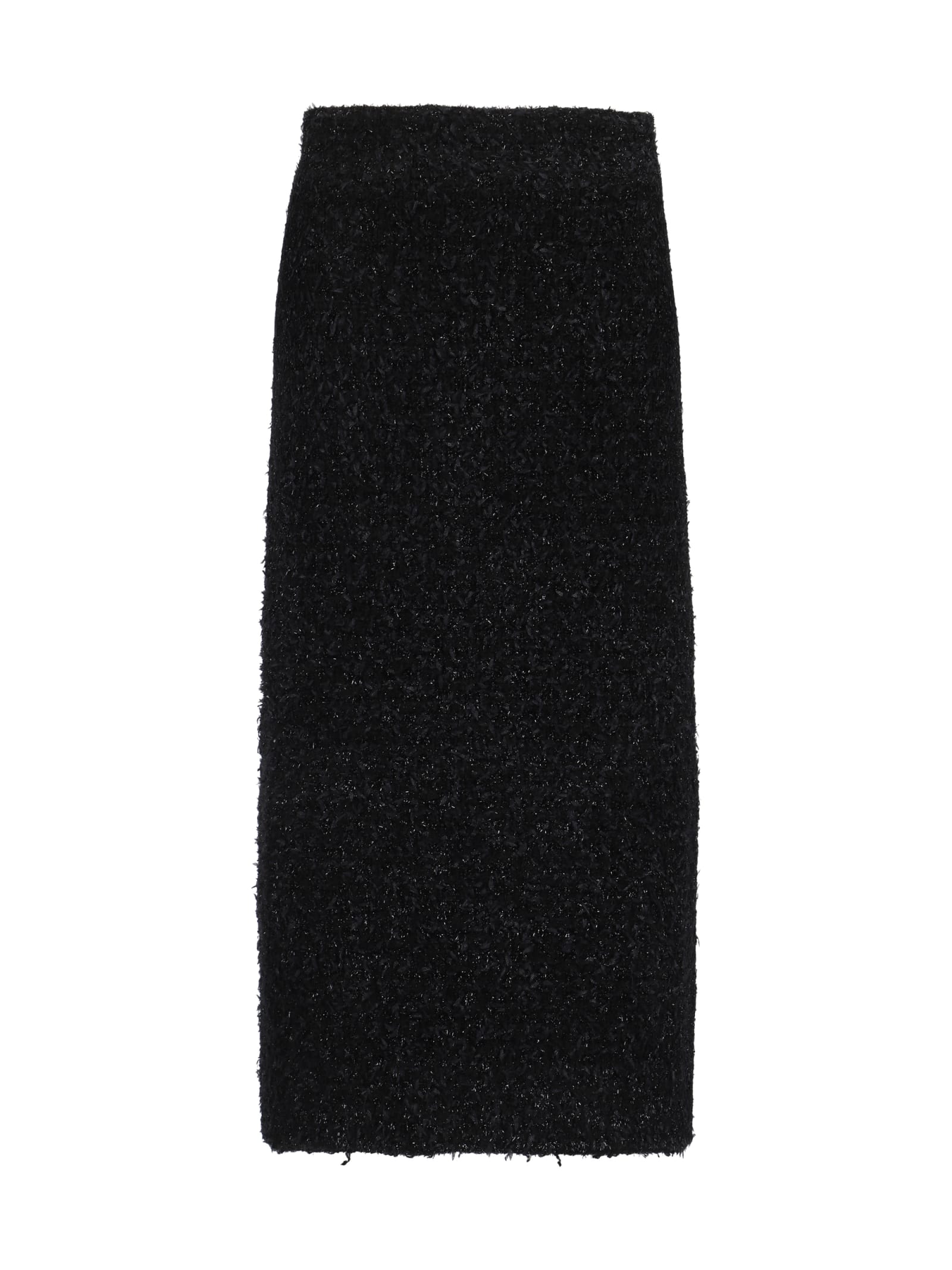 Shop Balenciaga Midi Skirt In Black