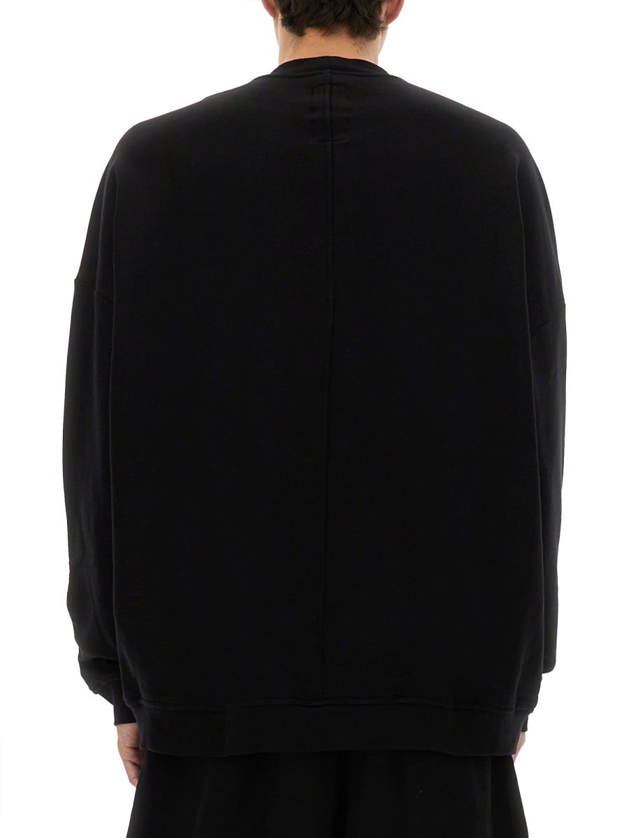 Rick Owens Black Champion Edition Jumbo Sweatshirt In Black