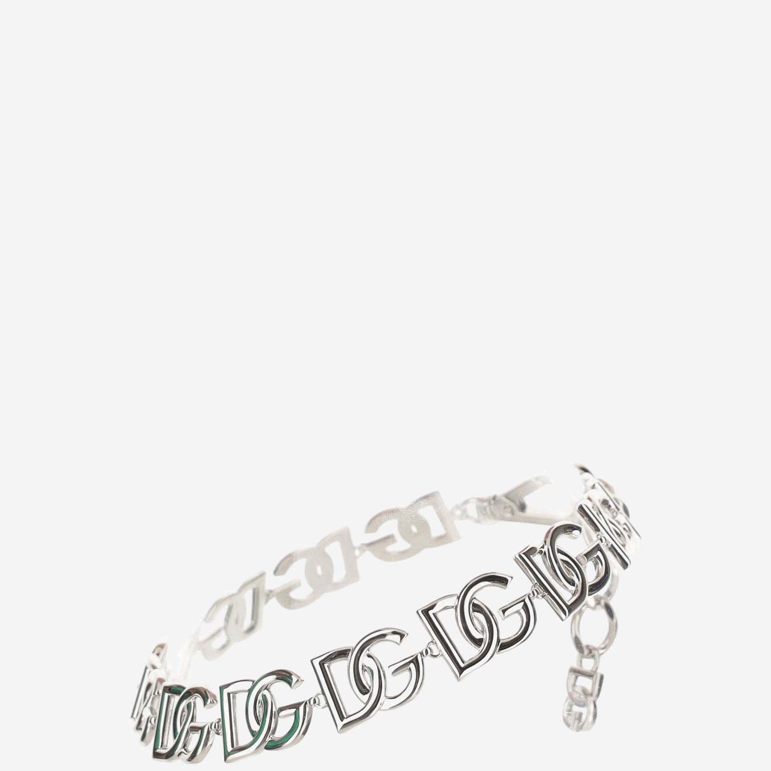 Shop Dolce & Gabbana Logo Necklace In Silver