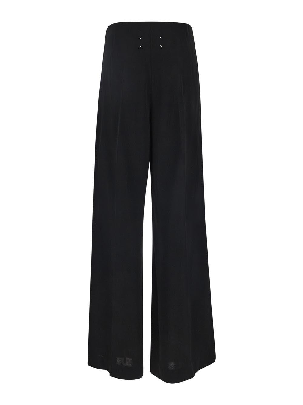 Shop Maison Margiela Wide-leg Trousers In Nero