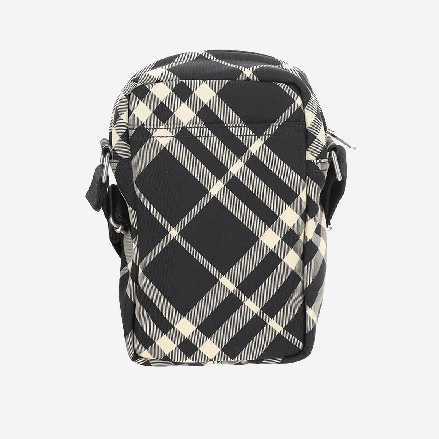 Shop Burberry Check Pattern Shoulder Bag In Red