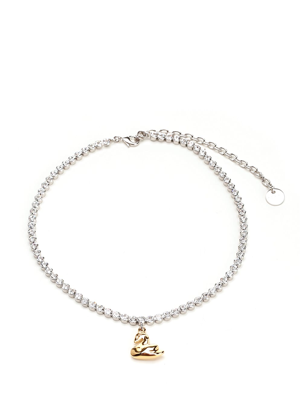 Shop Marni Adjustable Necklace In Gold/white