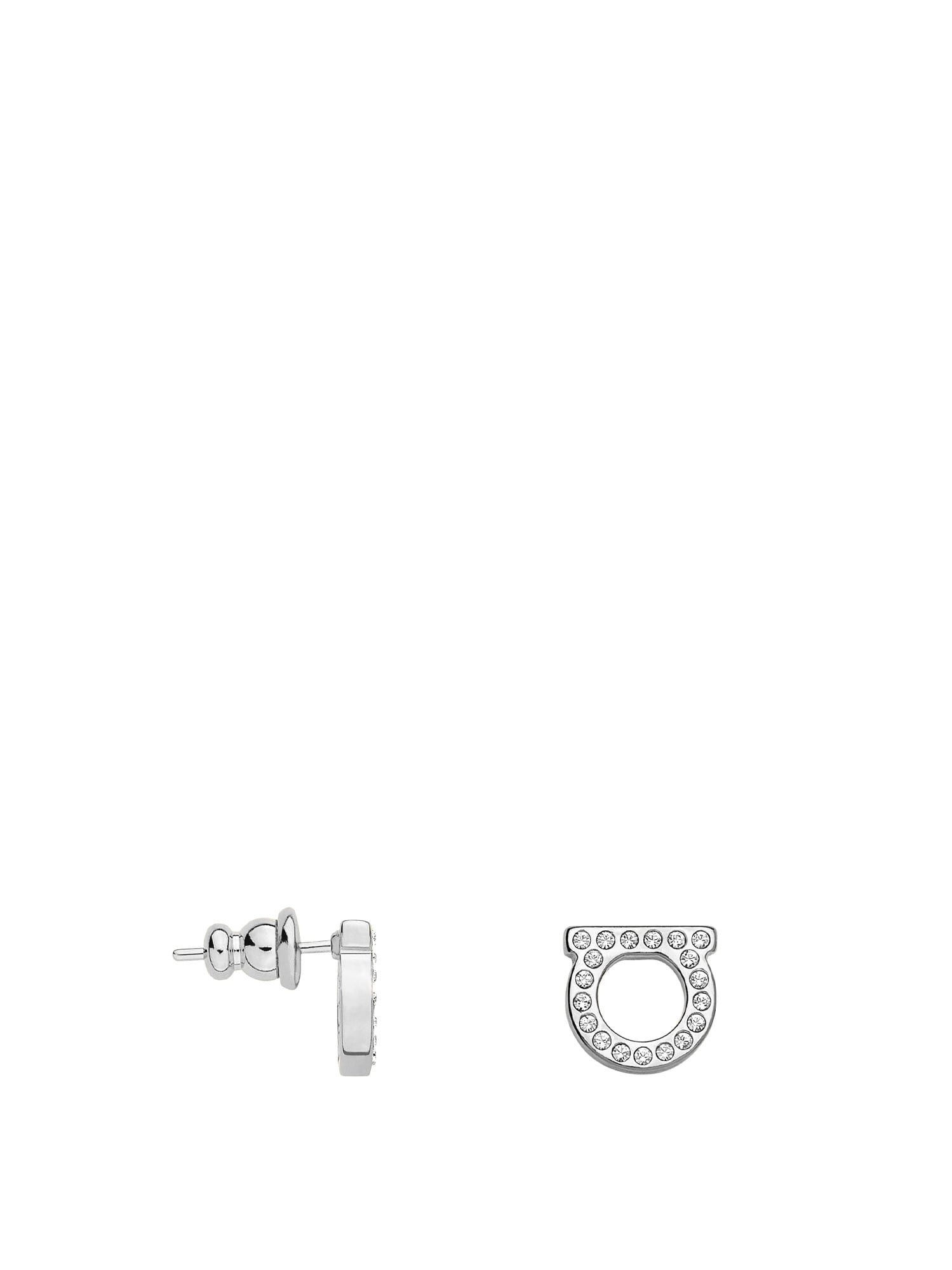 Shop Ferragamo Earrings In Silver
