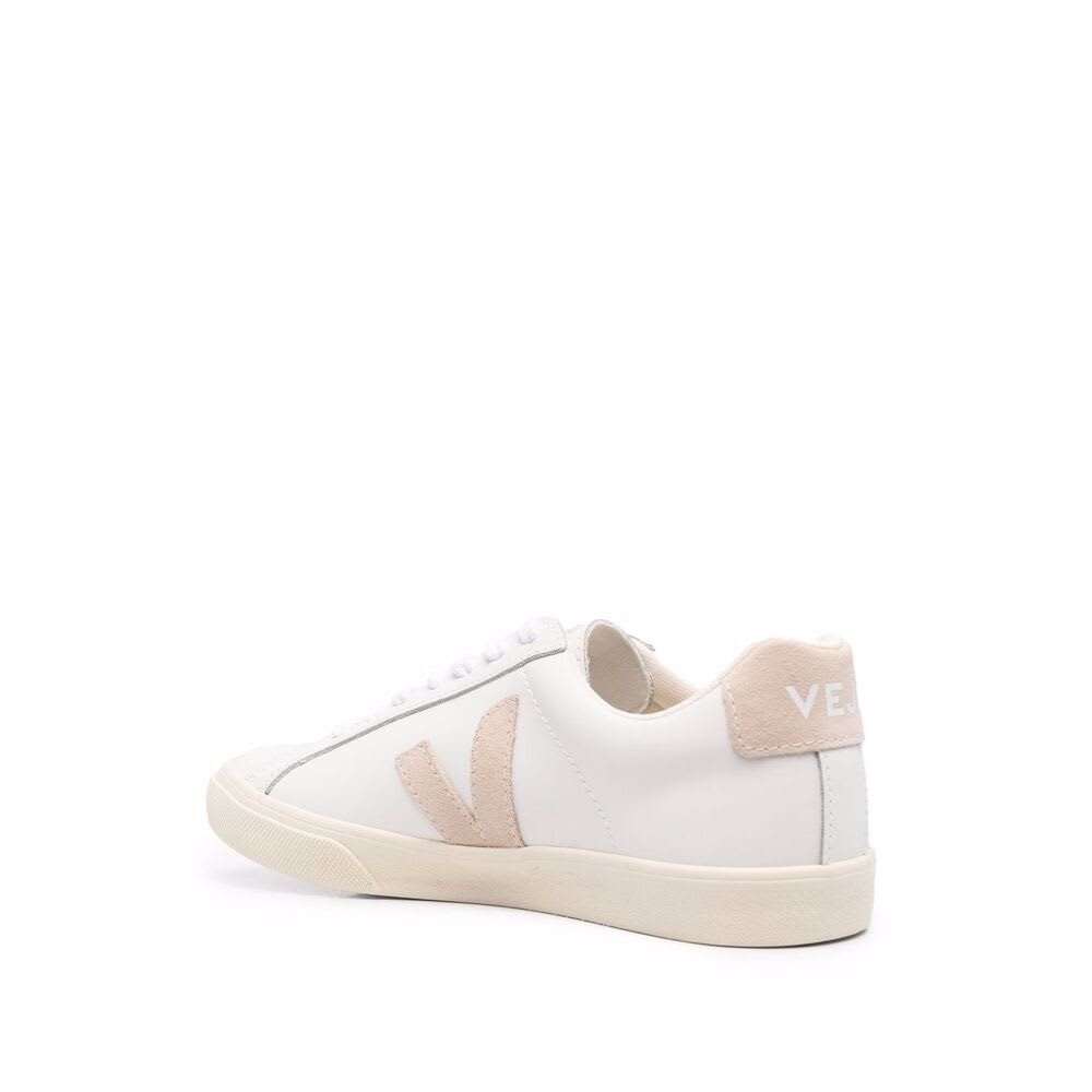 Veja Esplar Logo Leather Extra White Sable Trainers In White