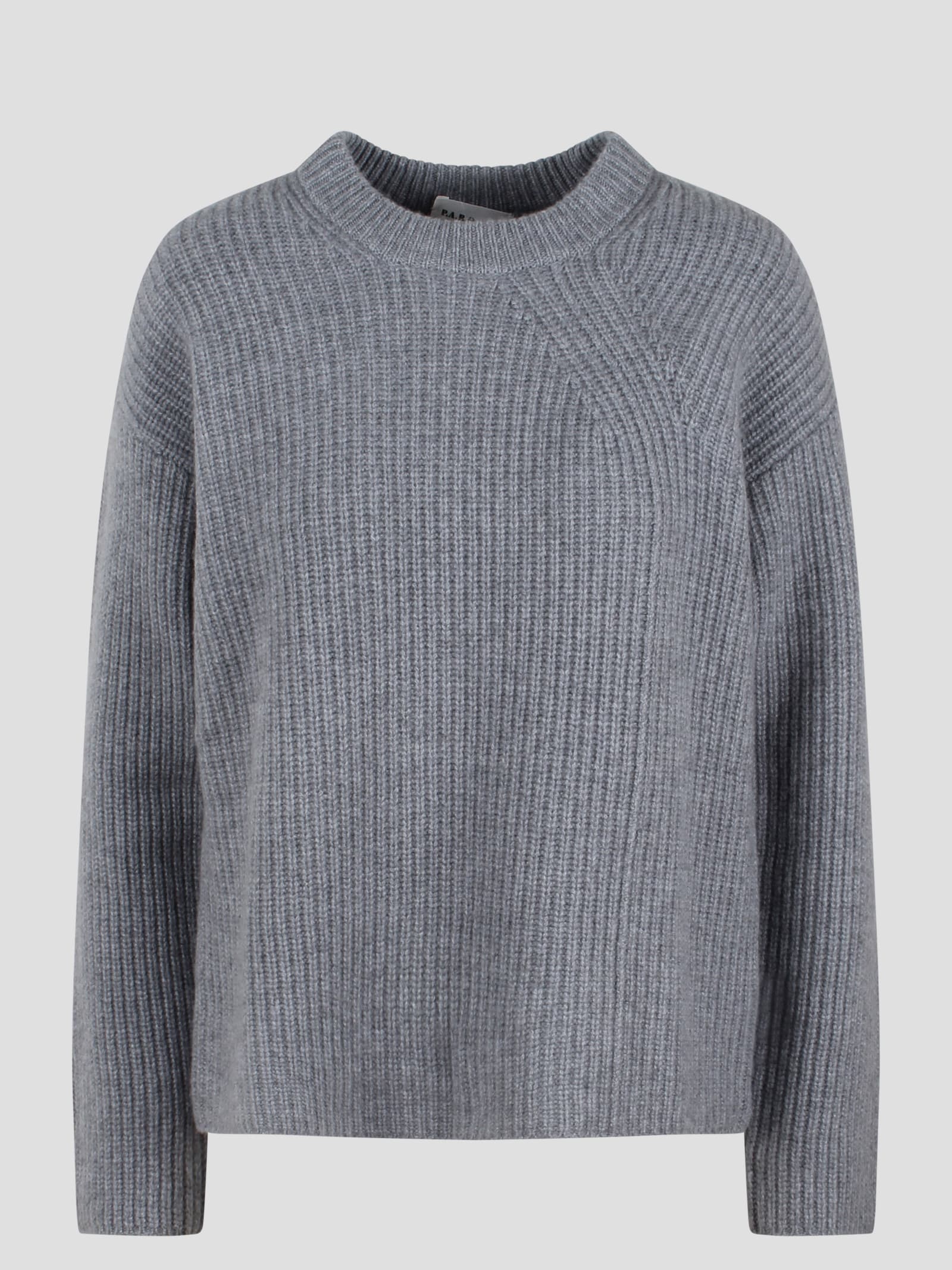 P.a.r.o.s.h Cashmere Crewneck Sweater In Grey