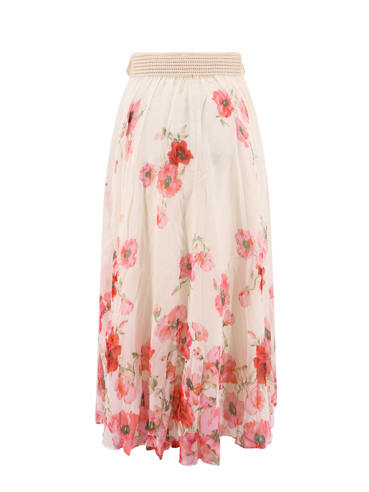 Shop Zimmermann Skirt In Beige