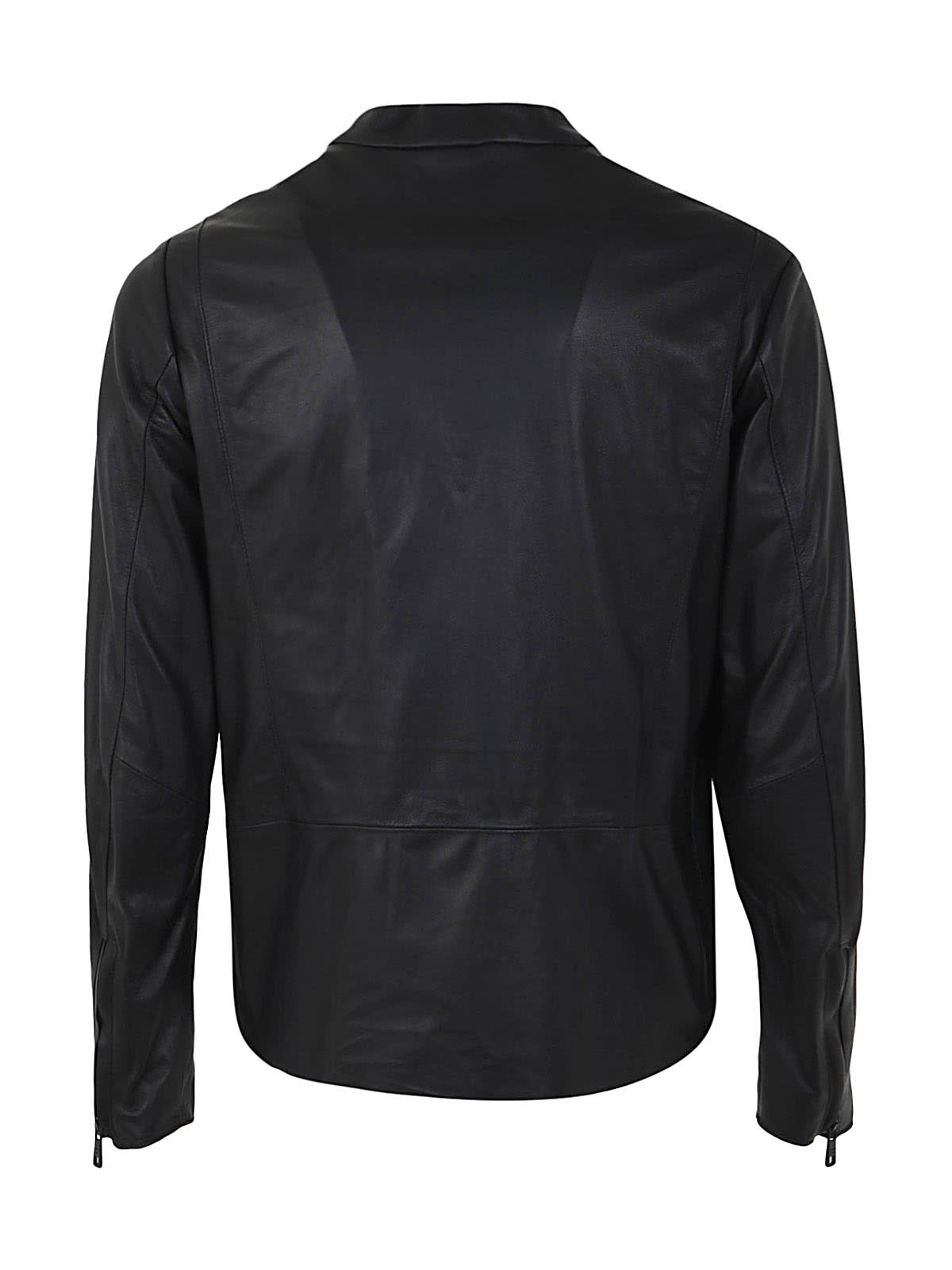 Shop Giorgio Brato Plain Leather Biker In Black