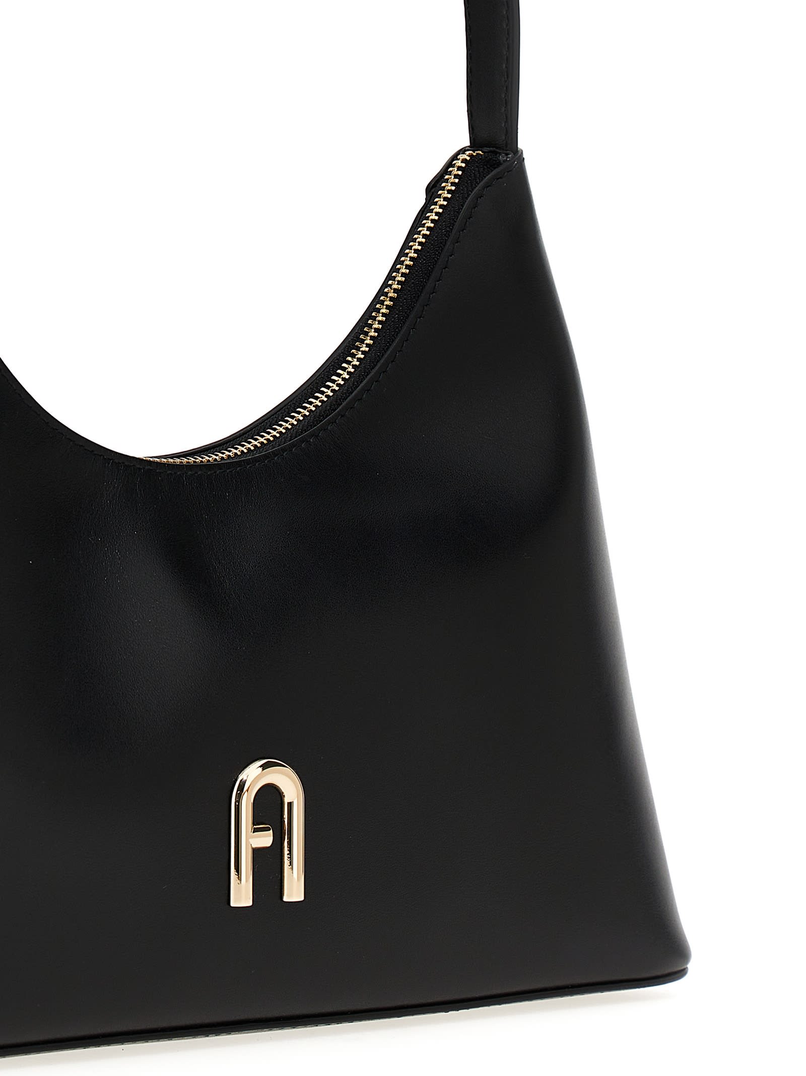 Shop Furla Diamante S Shoulder Bag In Black