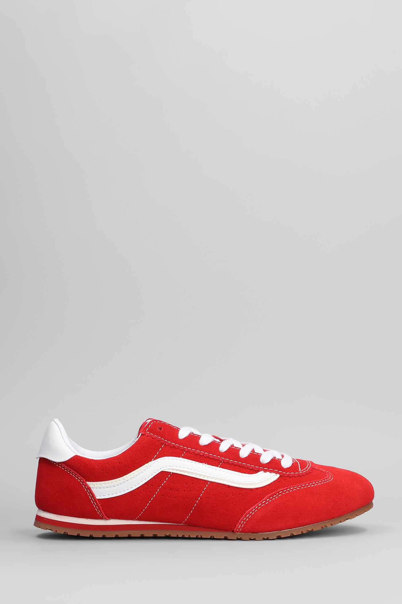 Vans Super Lowpro Sneakers In Red Suede In Red