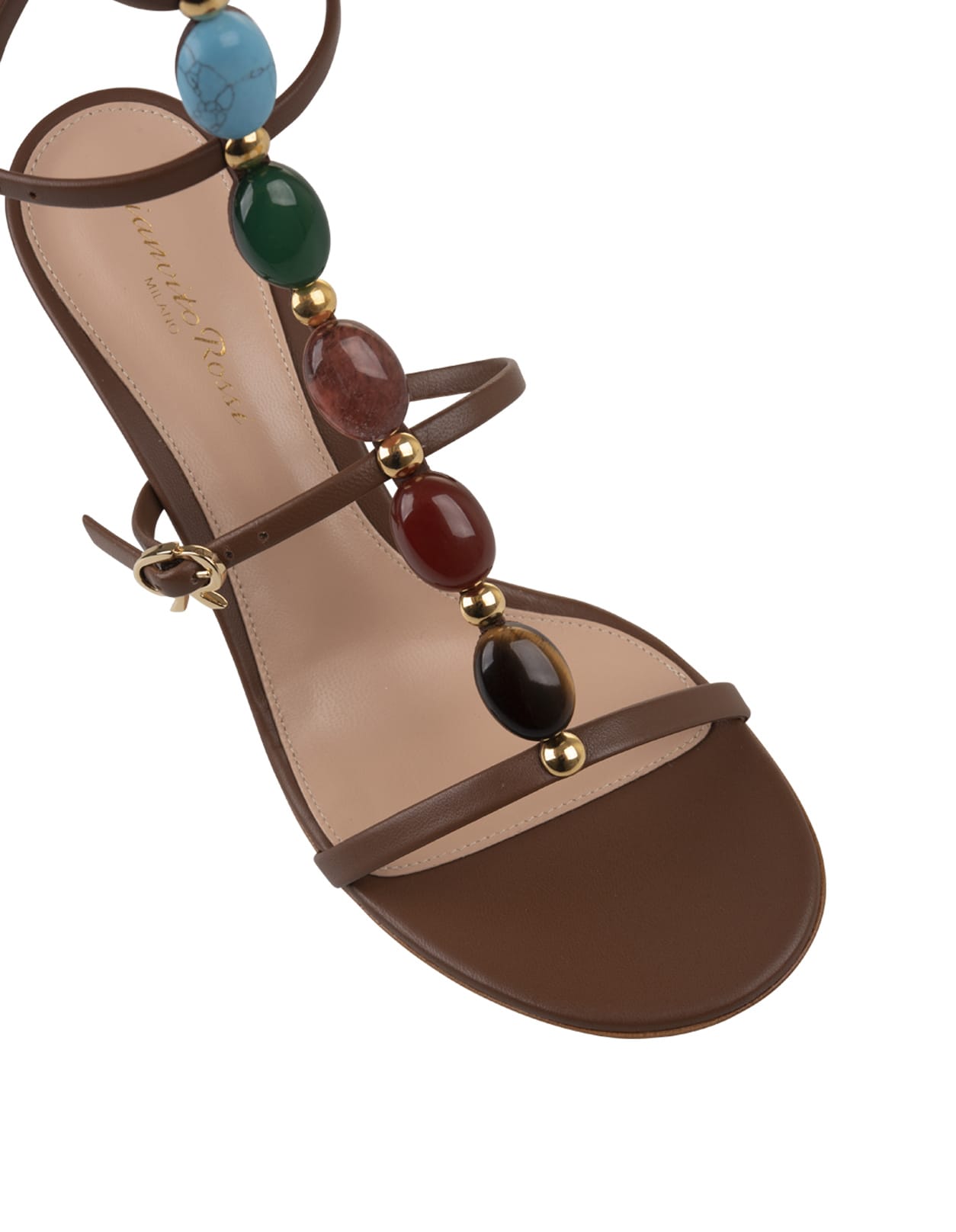 Shop Gianvito Rossi Shanti 70 Sandal In Brown Sandals