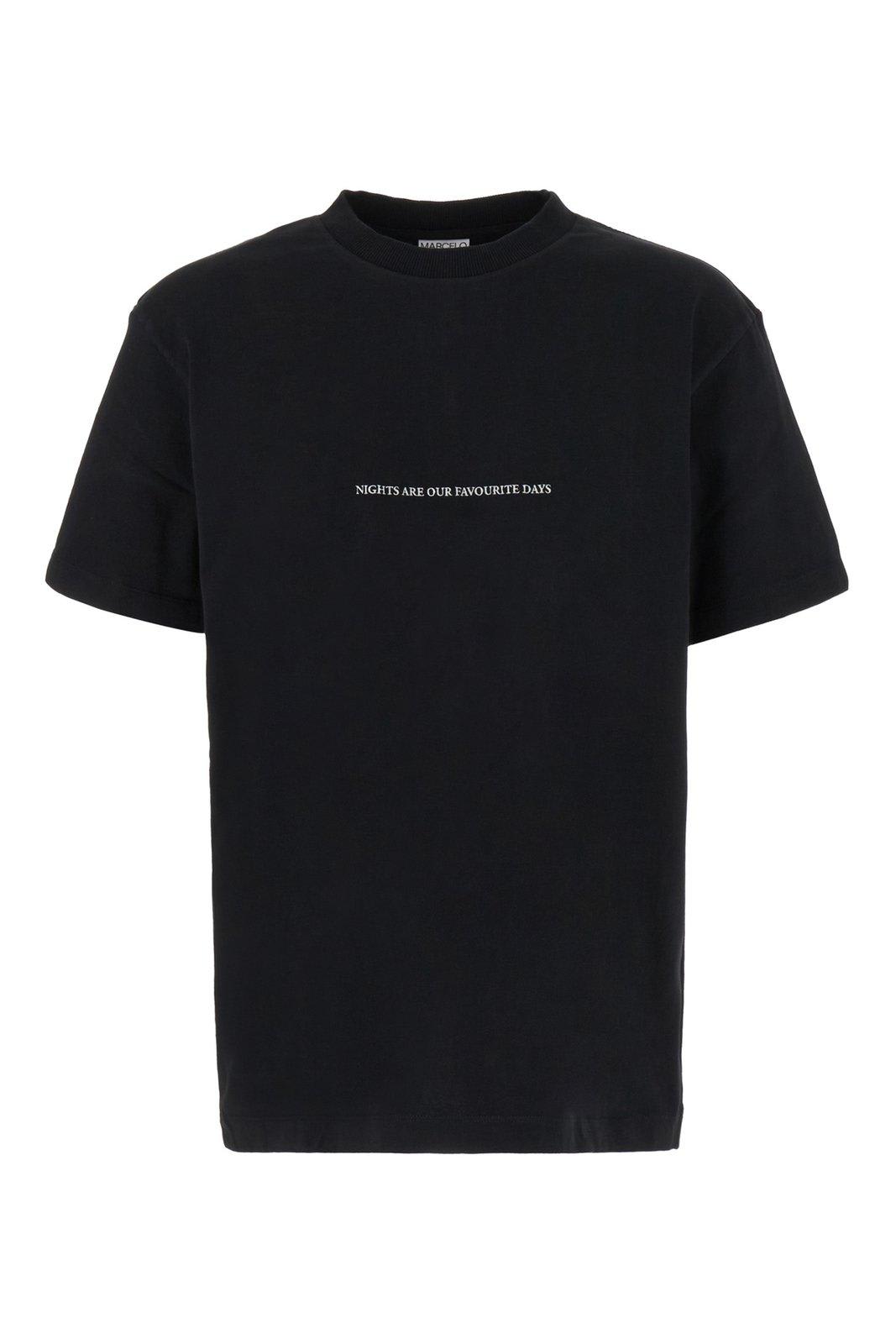 Shop Marcelo Burlon County Of Milan Party Quote-print T-shirt In Black White