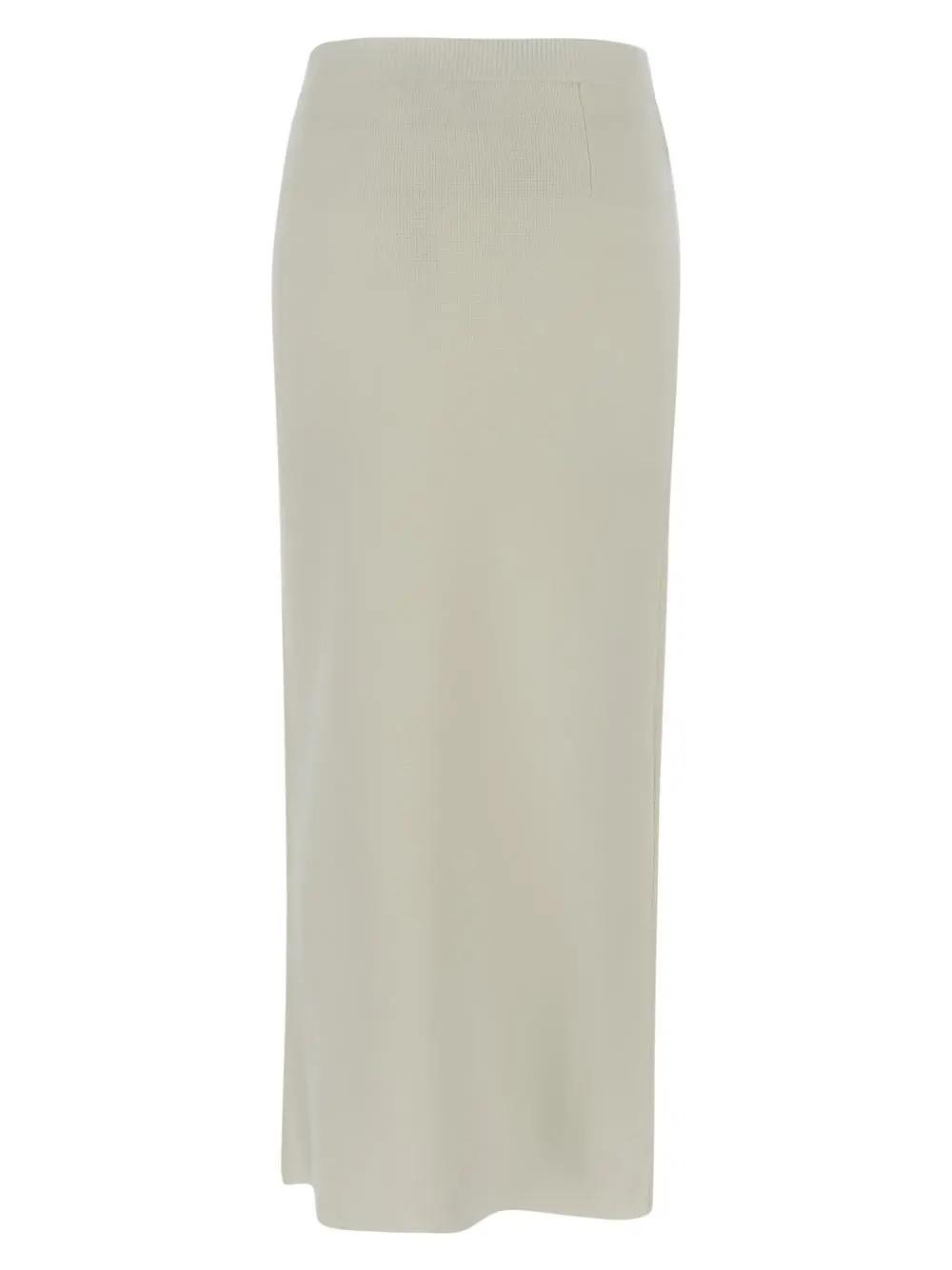 Max Mara Umbria Skirt In Bianco