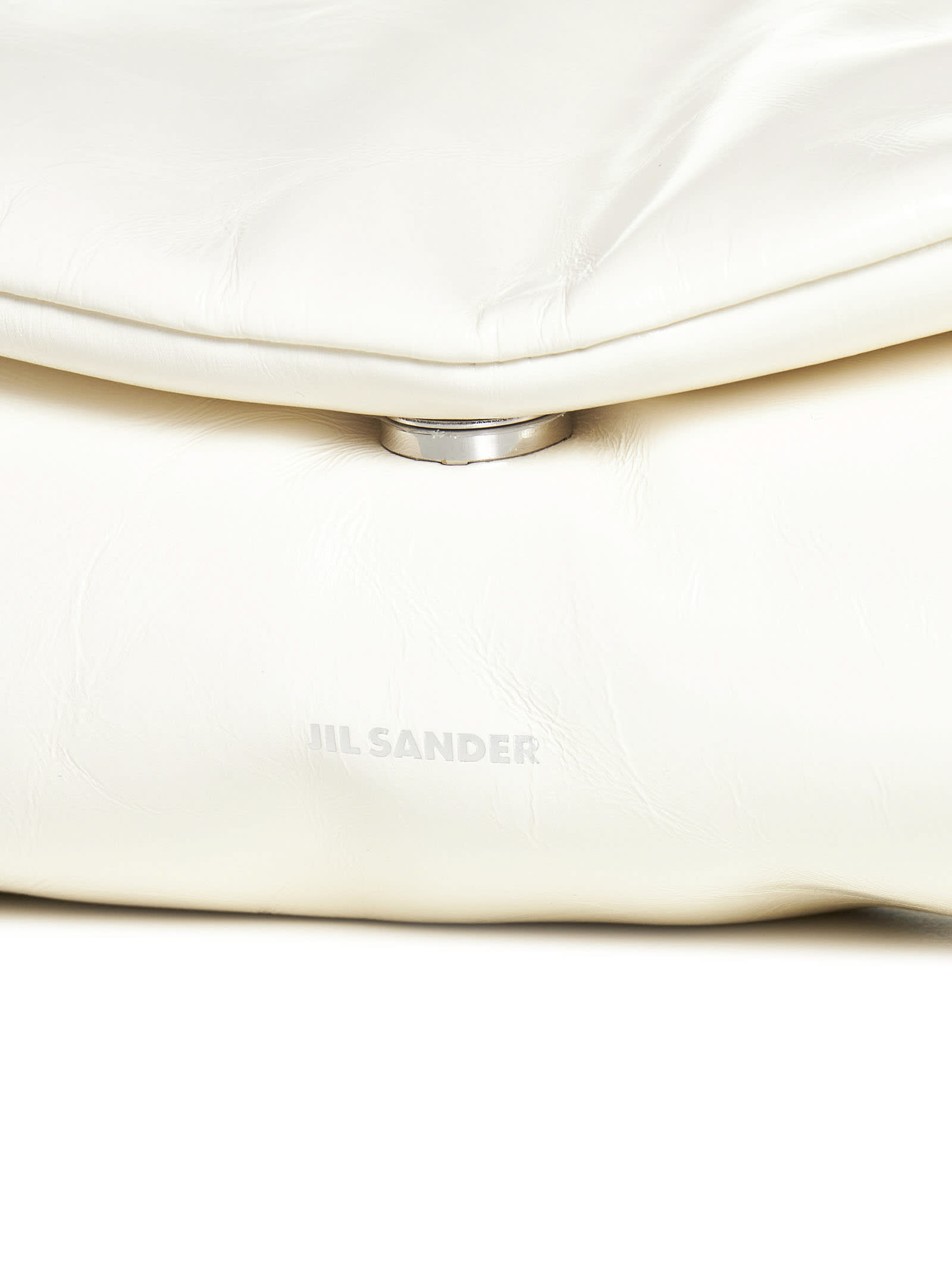 Shop Jil Sander Shoulder Bag In Eggshell