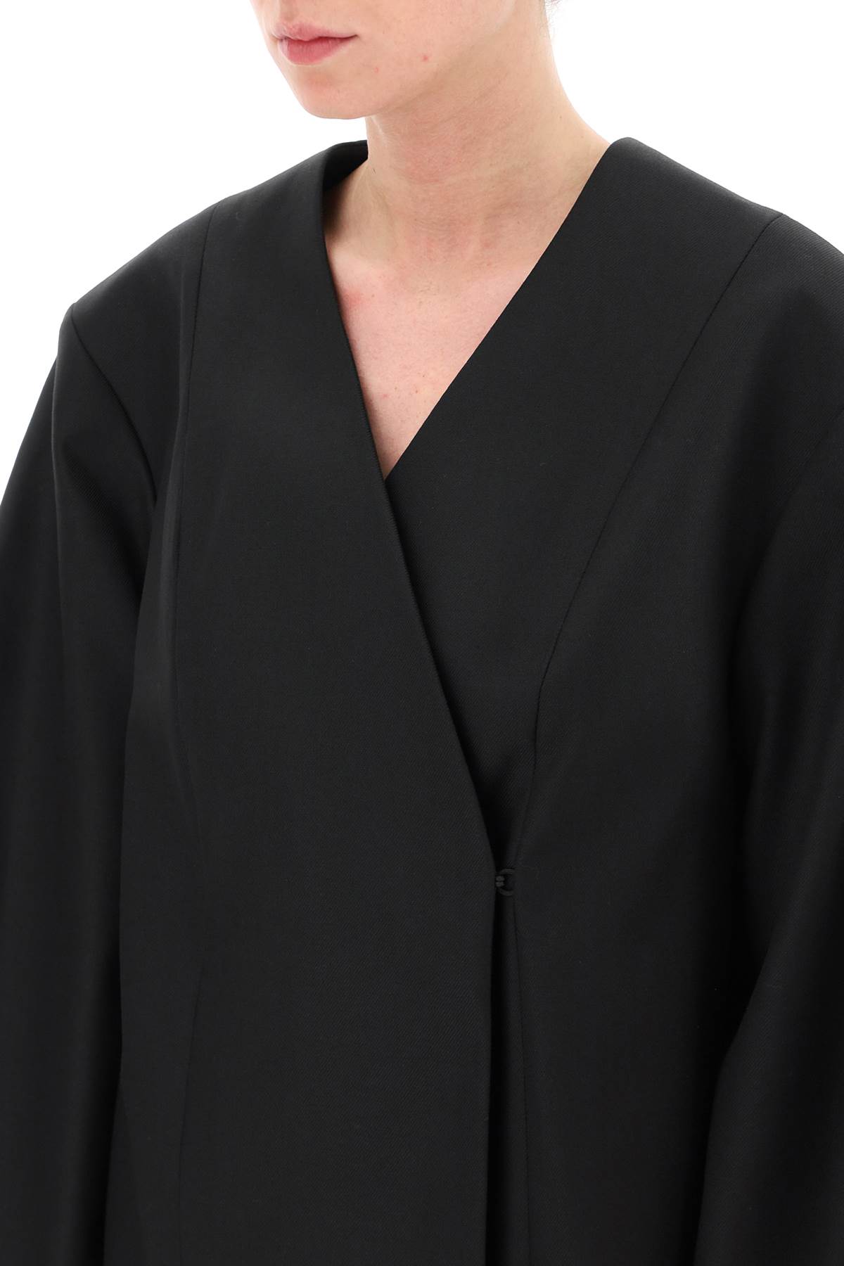 Shop By Malene Birger Gardis Bouffant Sleeve Blazer In Black (black)
