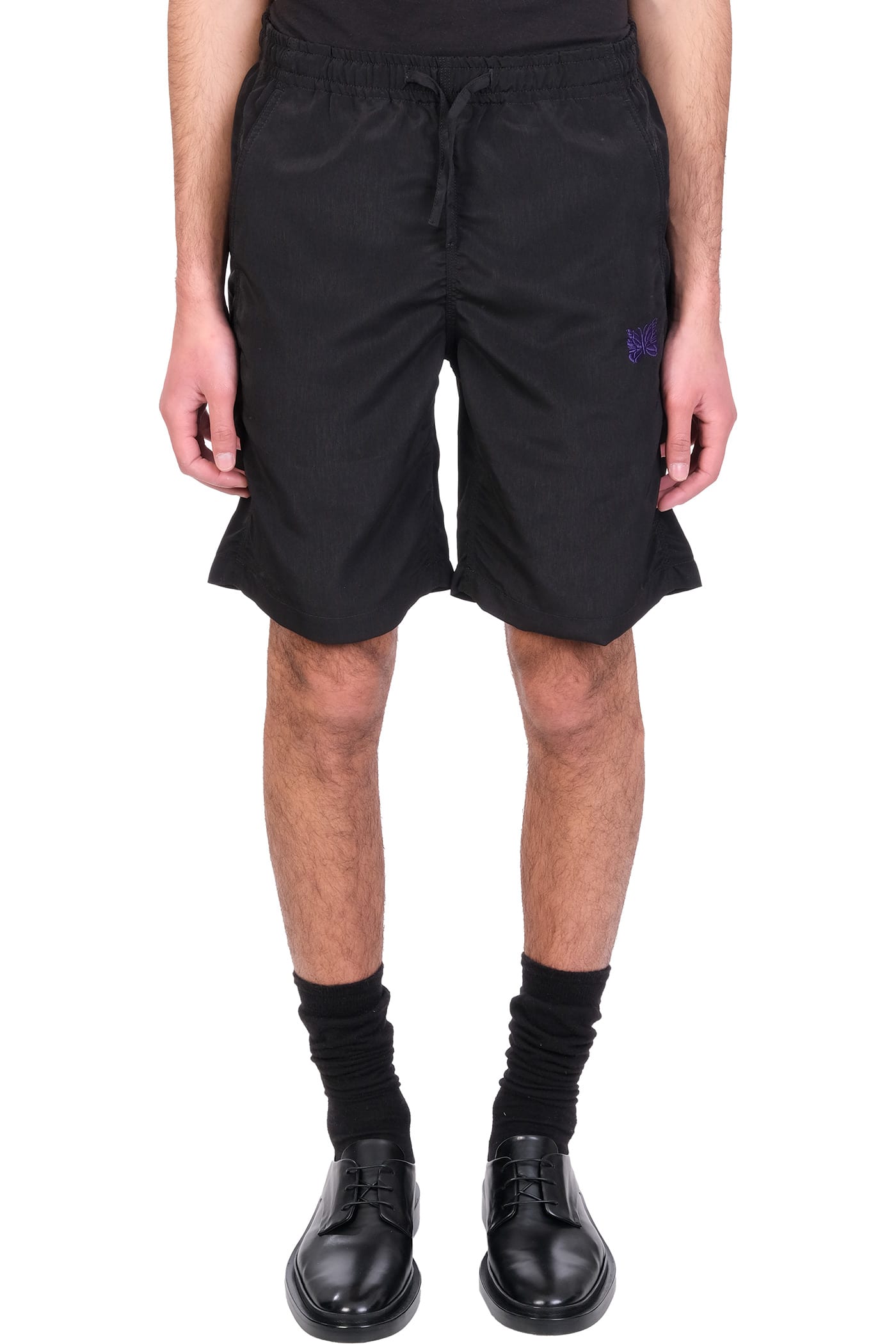Needles Shorts In Black Polyester