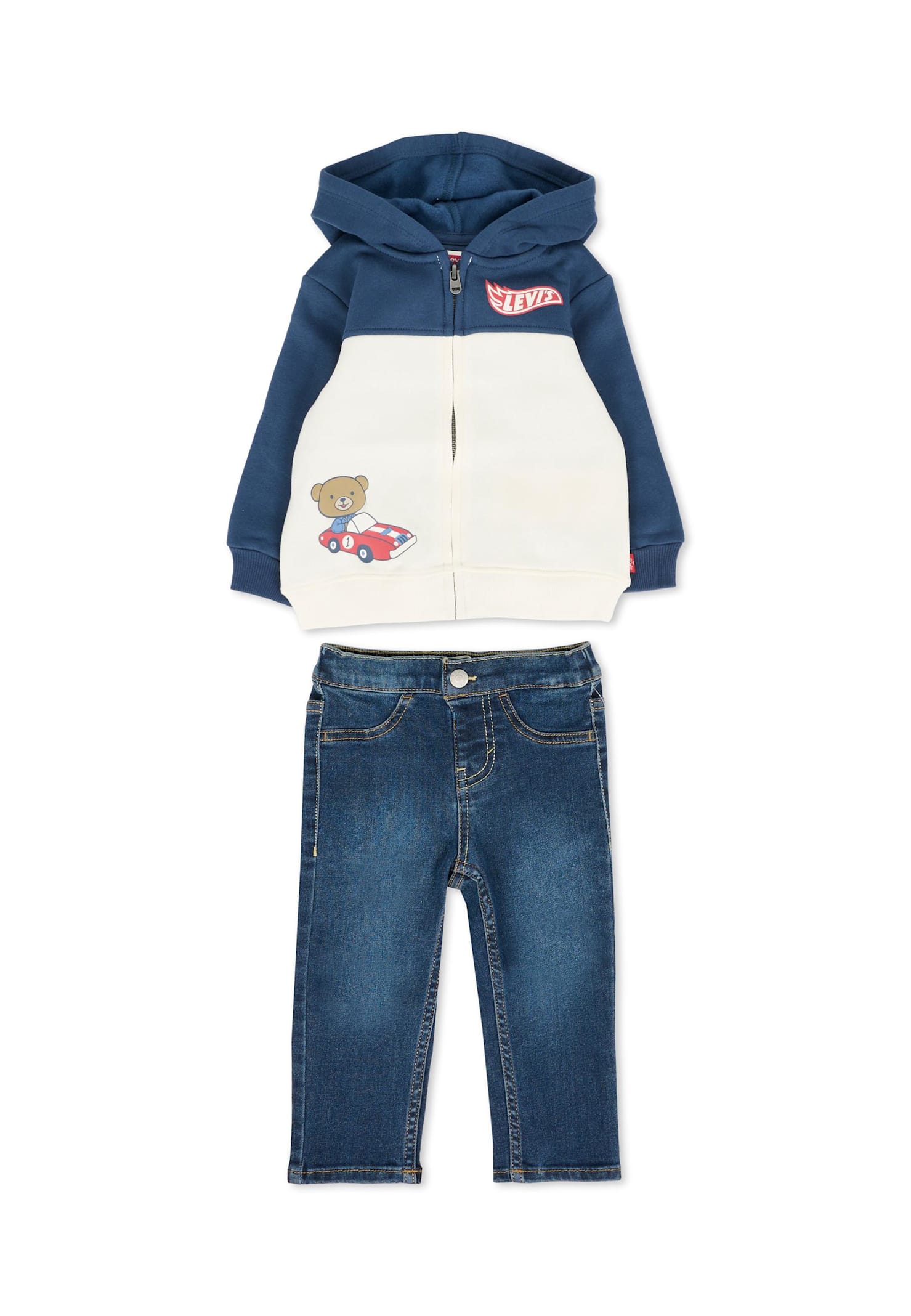 Levi's Red Suit For Baby Boy With Logo In Multi