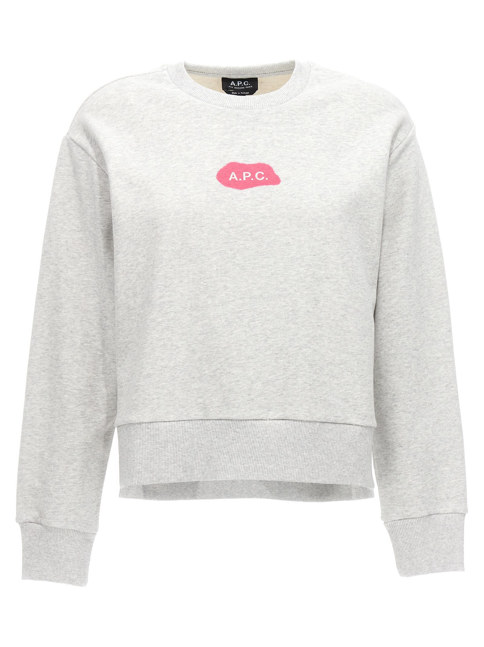 Shop Apc Sibylle Sweatshirt In Gray