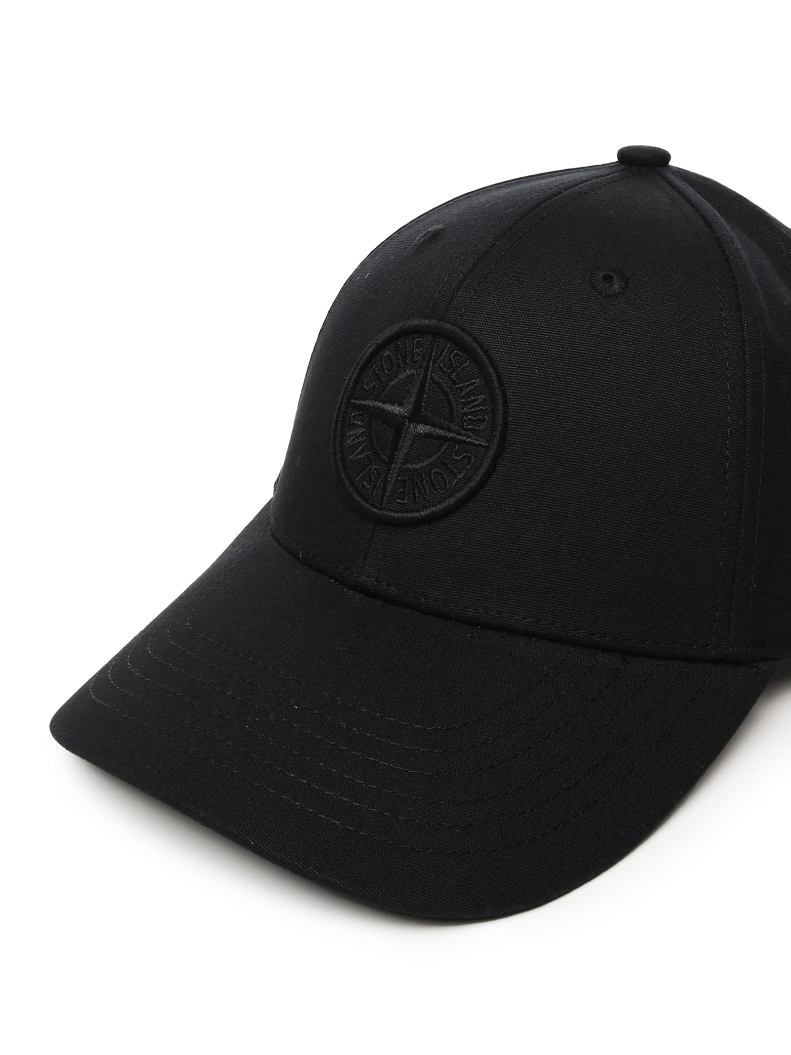 STONE ISLAND BASEBALL HAT WITH COMPASS EMBROIDERY 