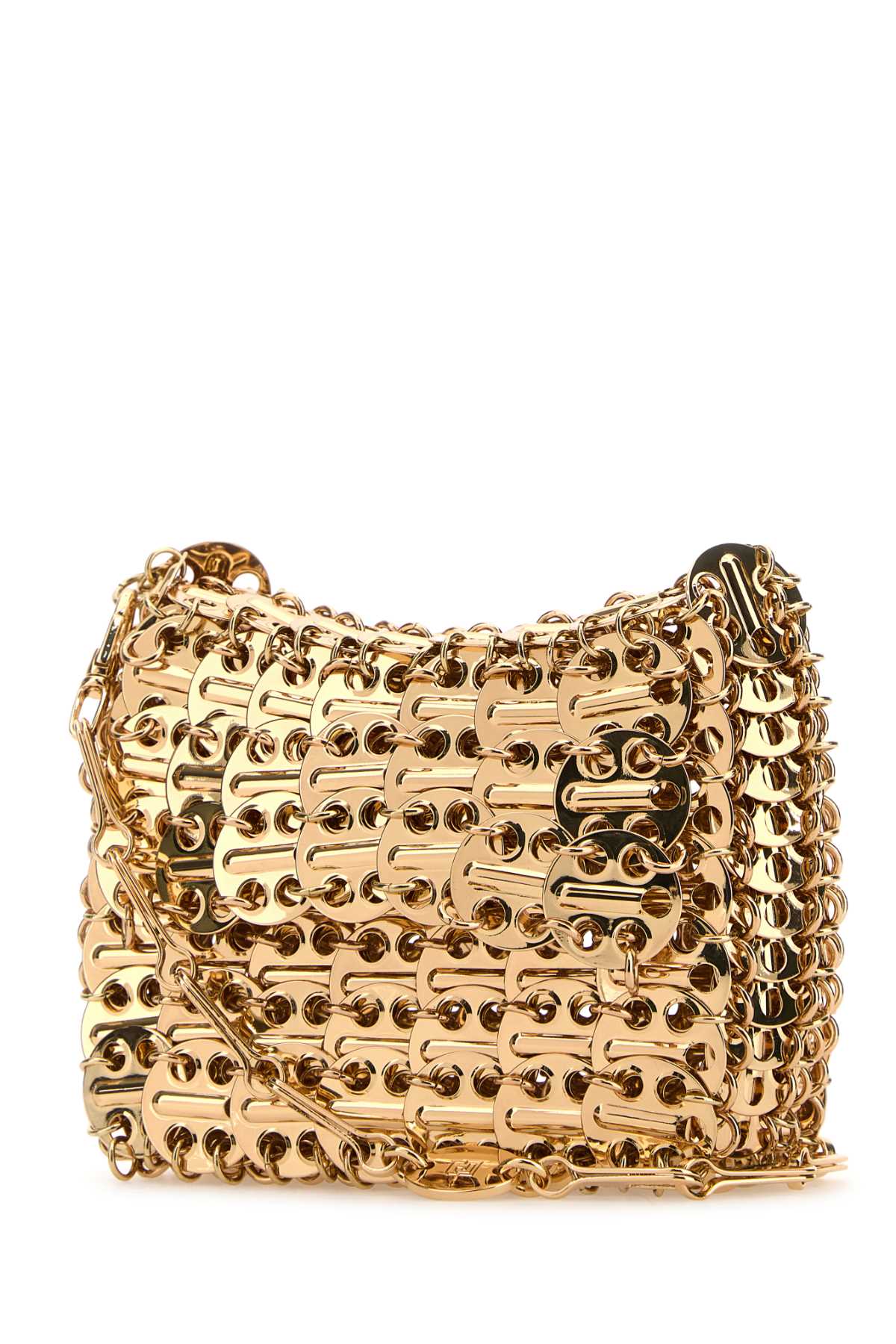 Paco Rabanne Gold Chain Mail Shoulder Bag In Lightgold