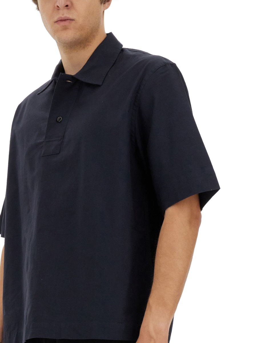 Shop Margaret Howell Cotton Polo In Black
