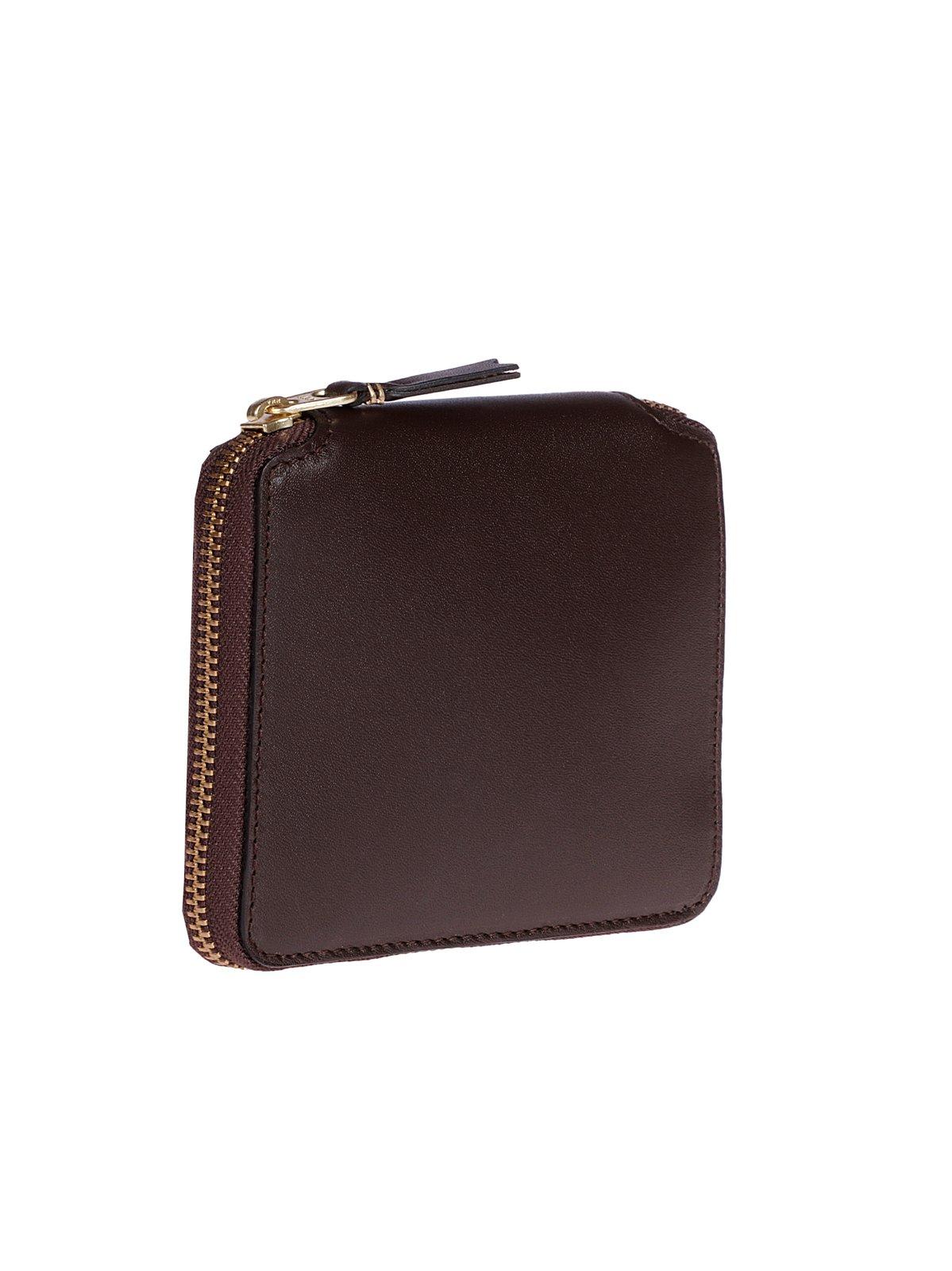 Shop Comme Des Garçons Zip Around Wallet In Brown