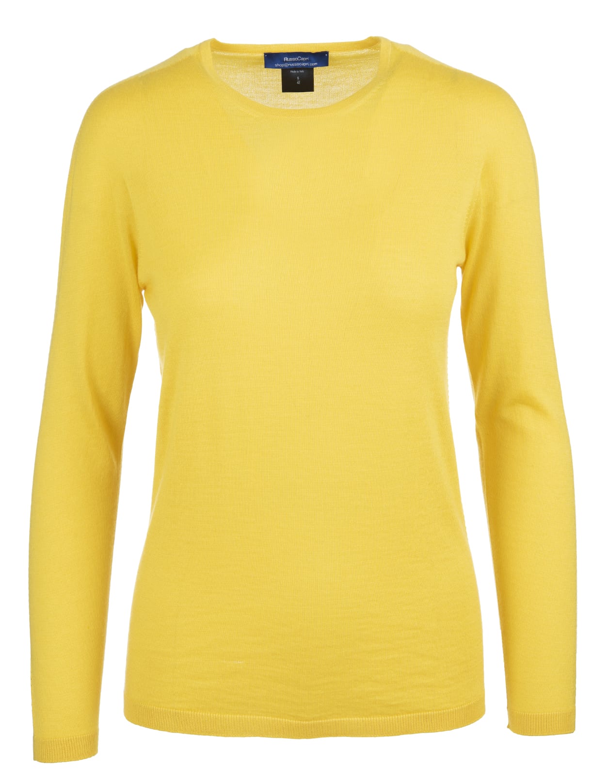 FEDELI FEDELI YELLOW CARDIGAN WITH ROUND