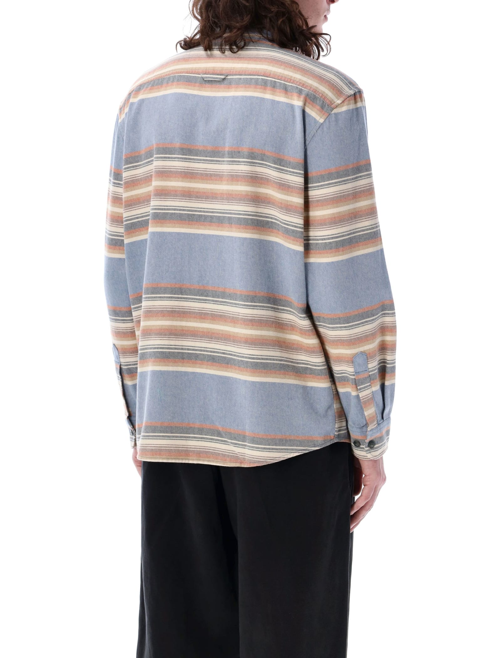 Shop Pendleton Striped Beach Shack Shirt In Soft Indigo Stripe